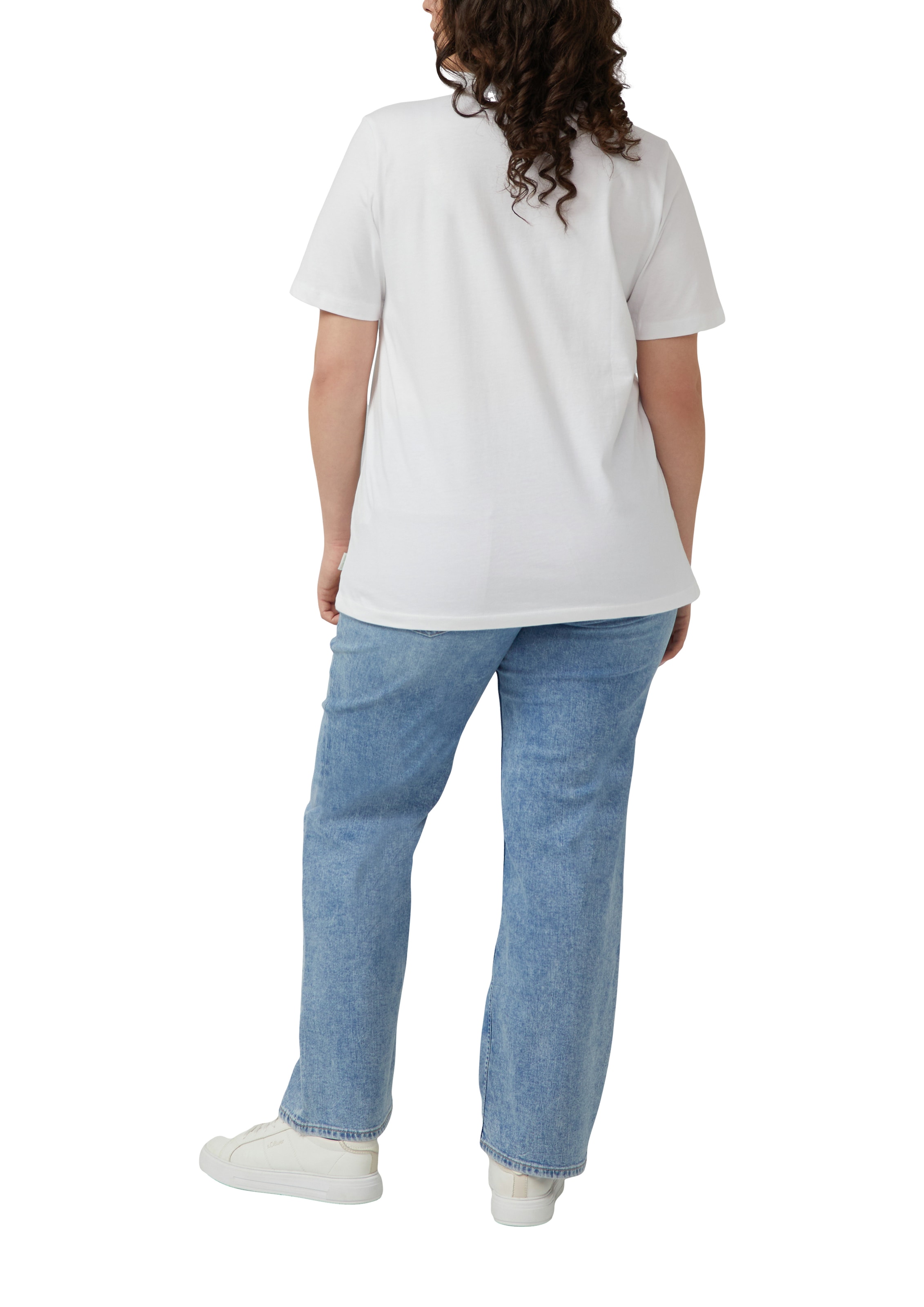 s.Oliver CURVE Kurzarmshirt Sommershirt mit Frontprint/Grösse Grössen