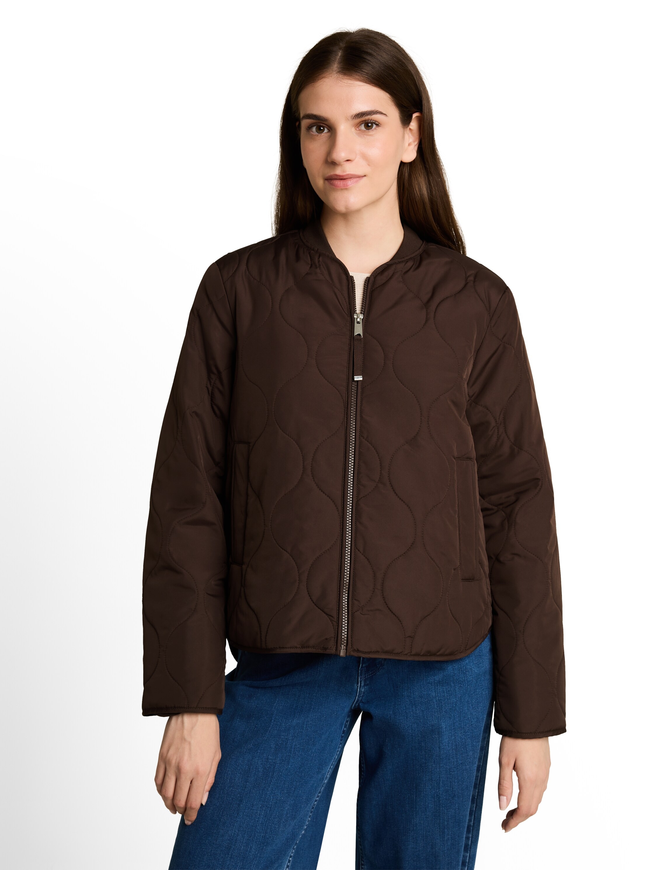 Image of TOM TAILOR Steppjacke "Regular" ohne Kapuze mit Blouson-Kragen und Reissverschluss
