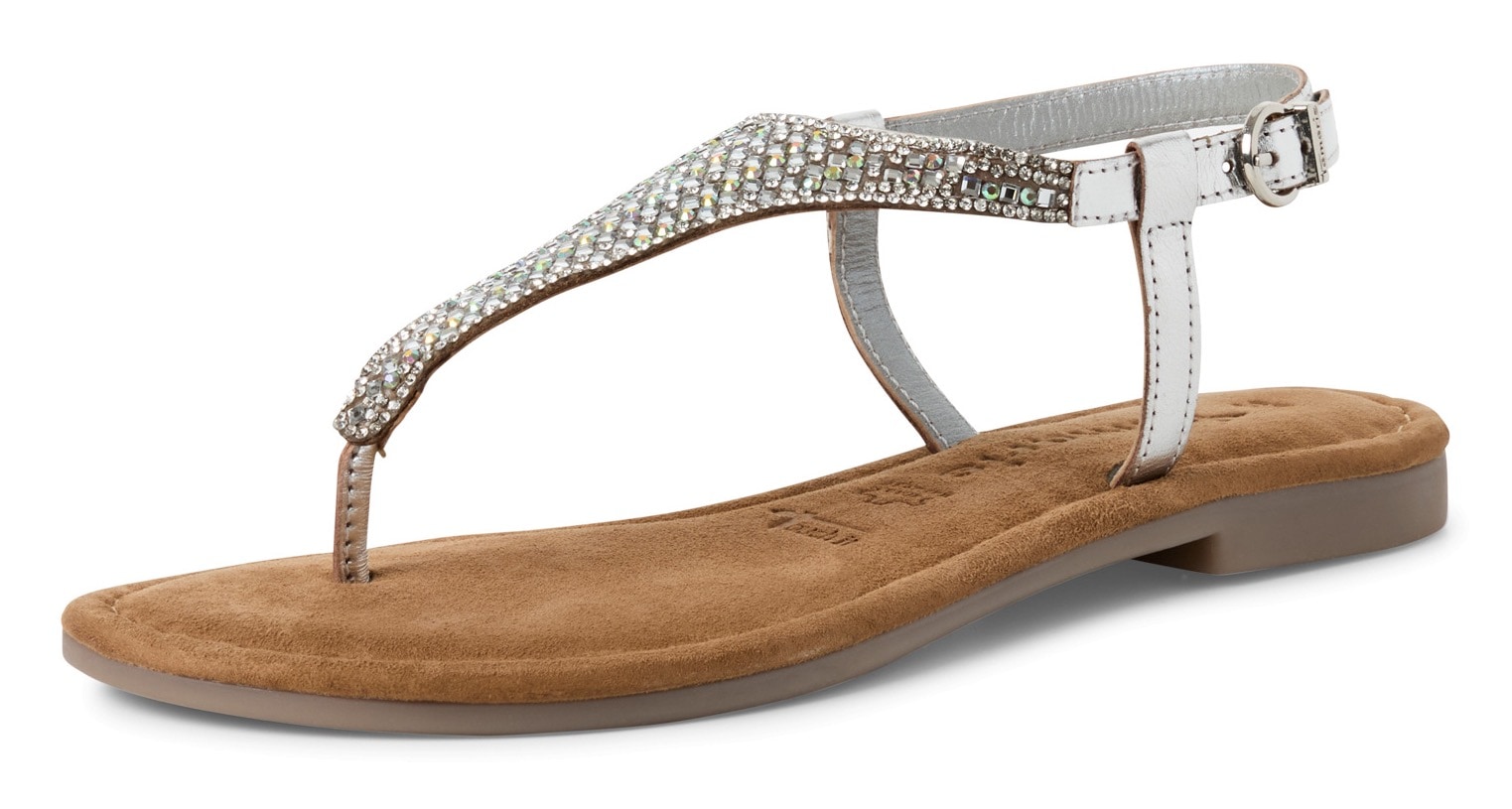 Tamaris Sandale à lanières  , Sandalette, Sommerschuh, Festtagsschuh, funkelnde Strasssteinchen