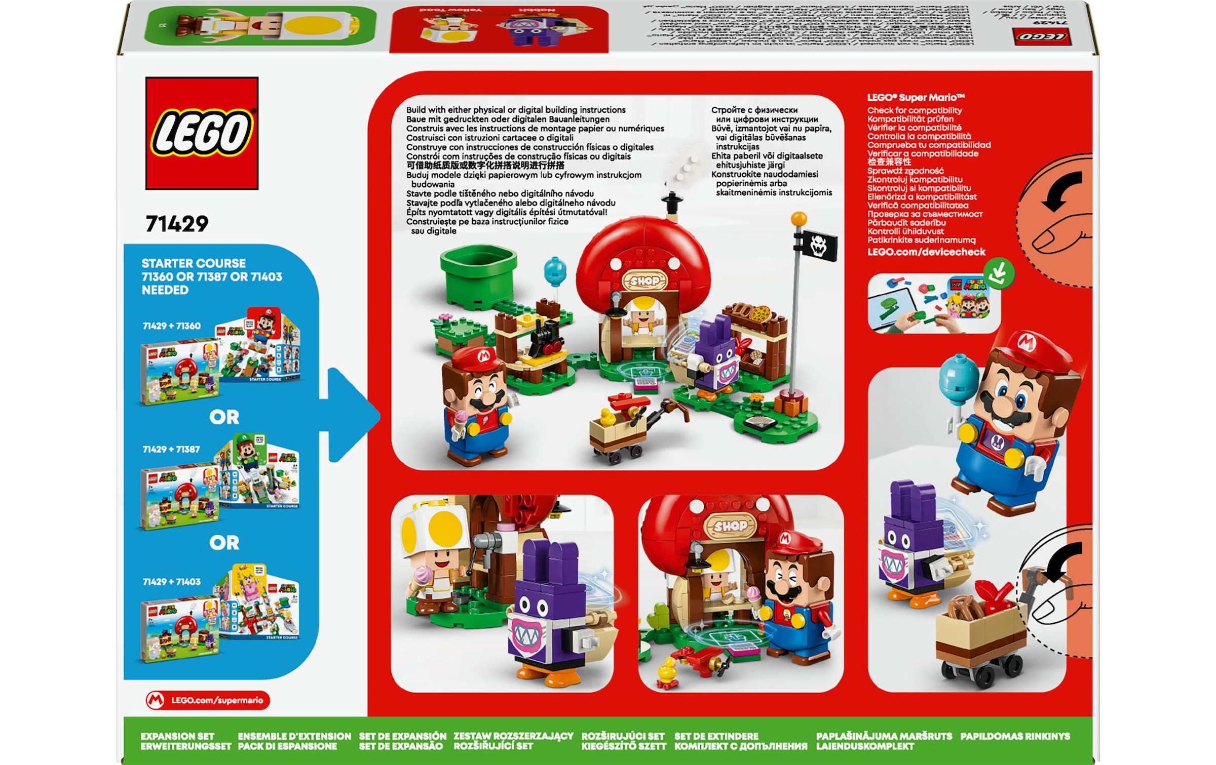 LEGO® Spielbausteine »Mario Mopsie in Toads Laden 71429«, (230 St.)