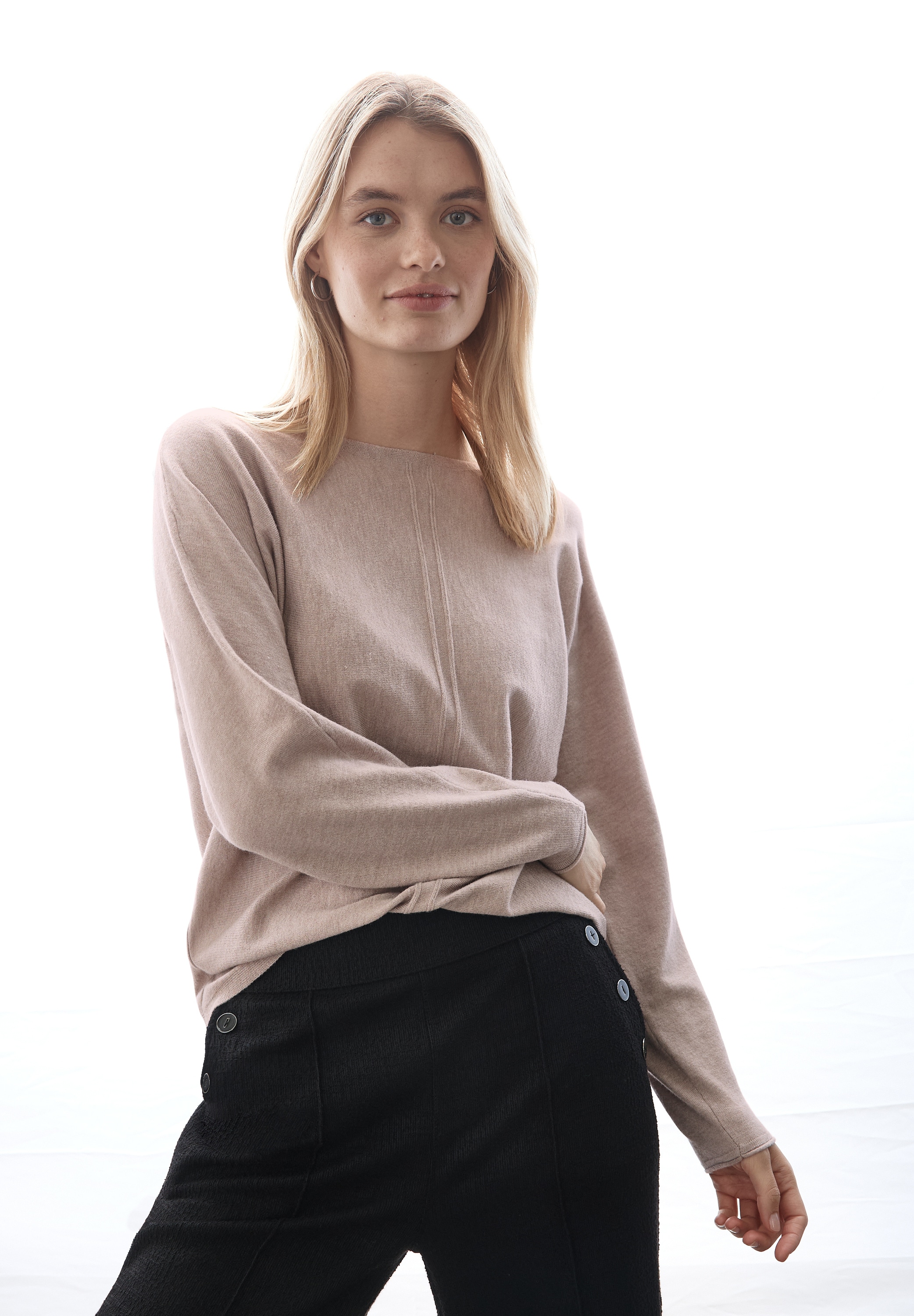 Image of STREET ONE Strickpullover im Dolman-Stil, mit U-Boot-Ausschnitt