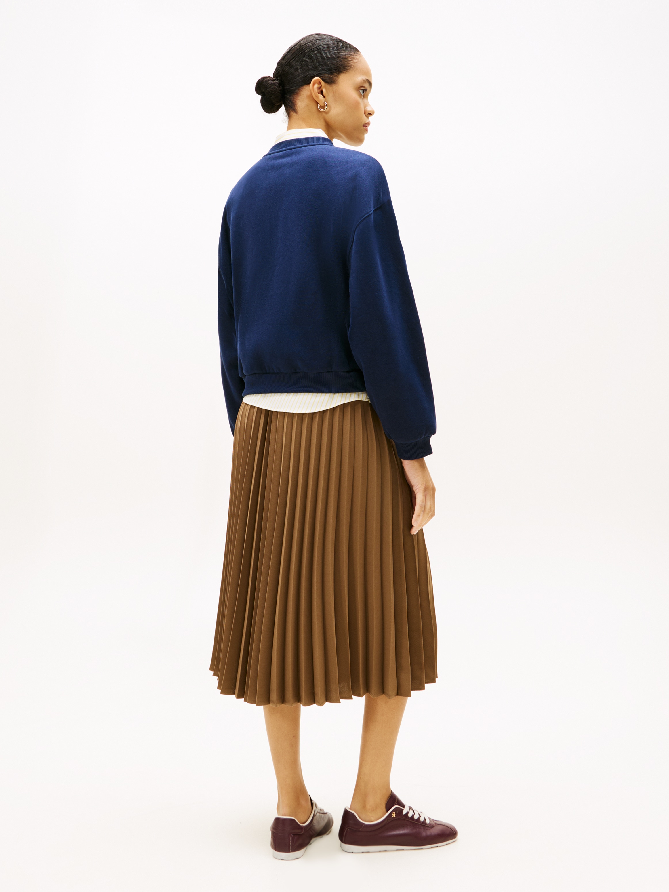 Tommy Hilfiger Sweatshirt »GOLD BTN SCRIPT FLEECE SWTSRT«, mit goldfarbenen Knöpfen
