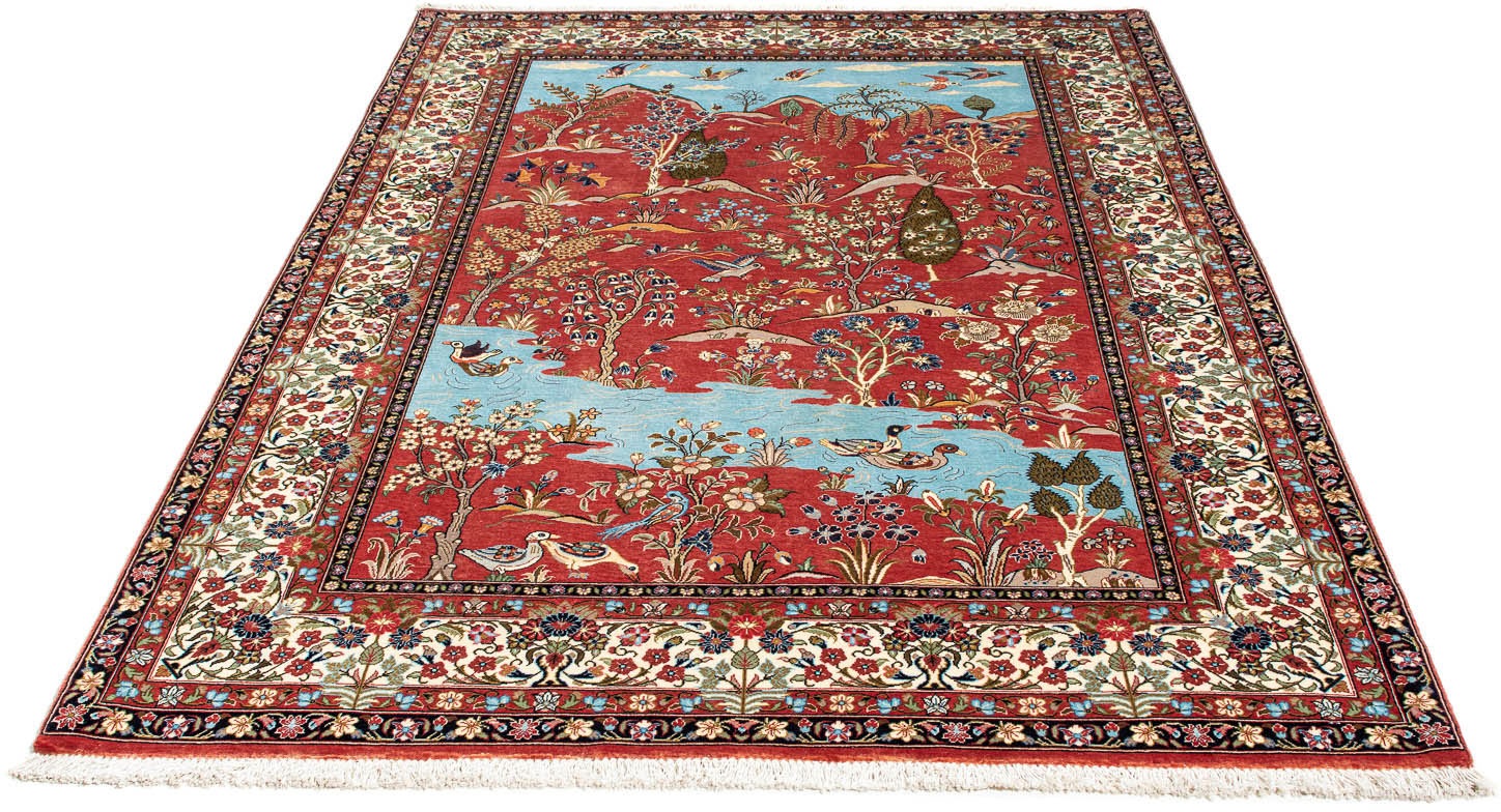 Image of morgenland Seidenteppich »Ghom - Seide Medaillon 202 x 128 cm«, rechteckig, 1 mm Höhe, Unikat mit Zertifikat bei Ackermann Versand Schweiz