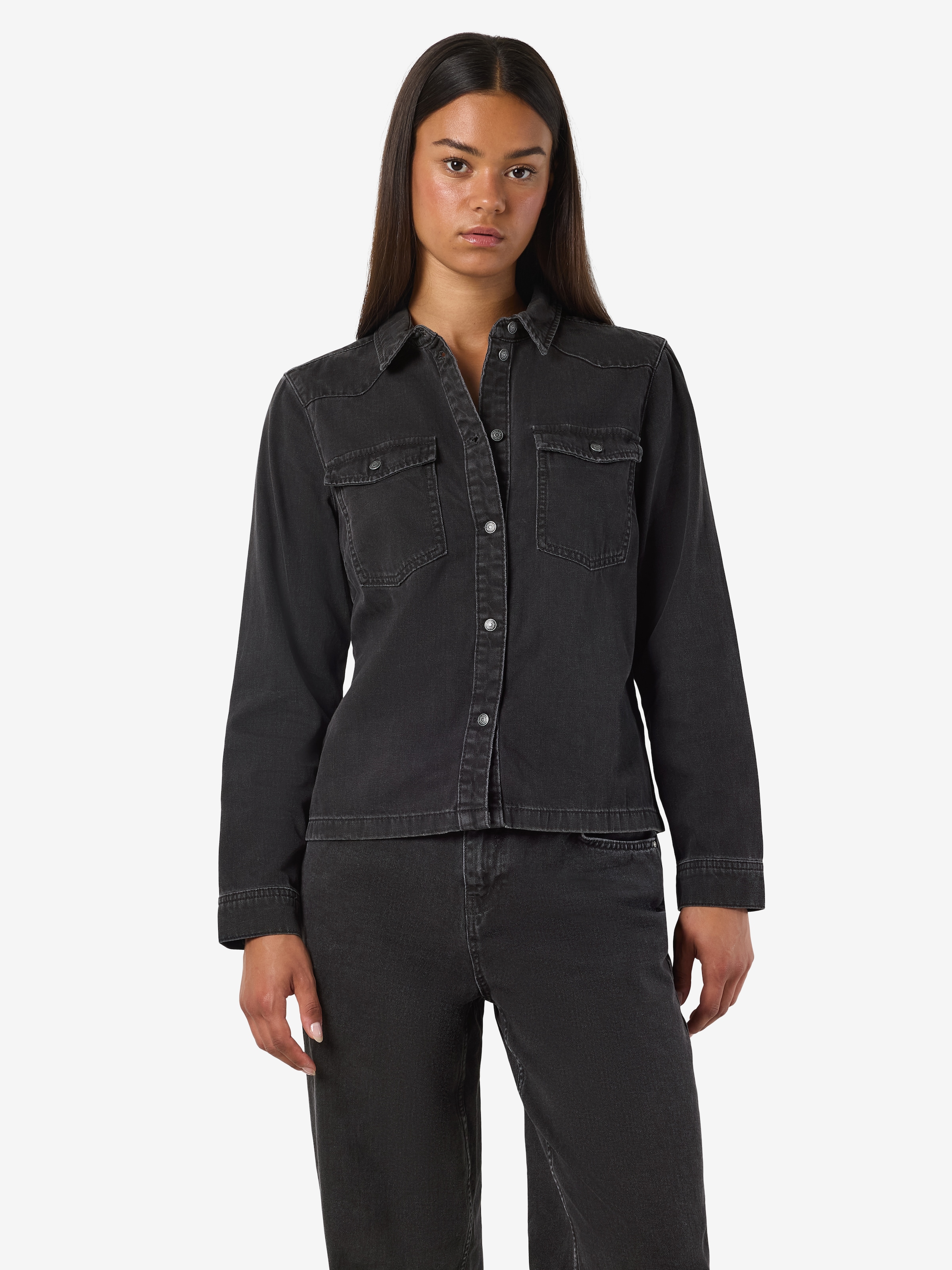 Image of Noisy may Jeansbluse "NMNEW SIGNE L/S DENIM SHIRT VI001BL NOOS"