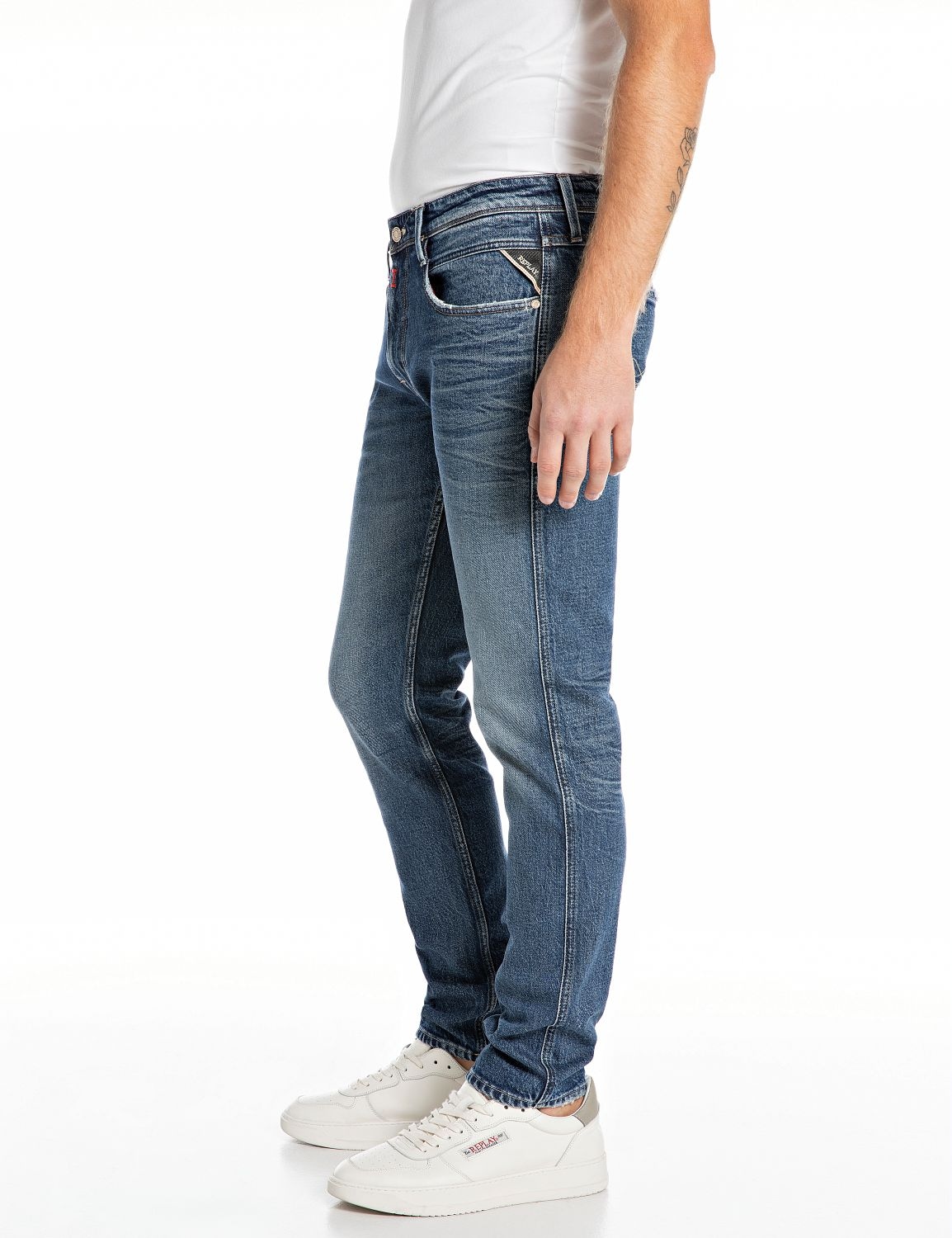 Replay Slim-fit-Jeans »ANBASS«, mit Washed-Optik