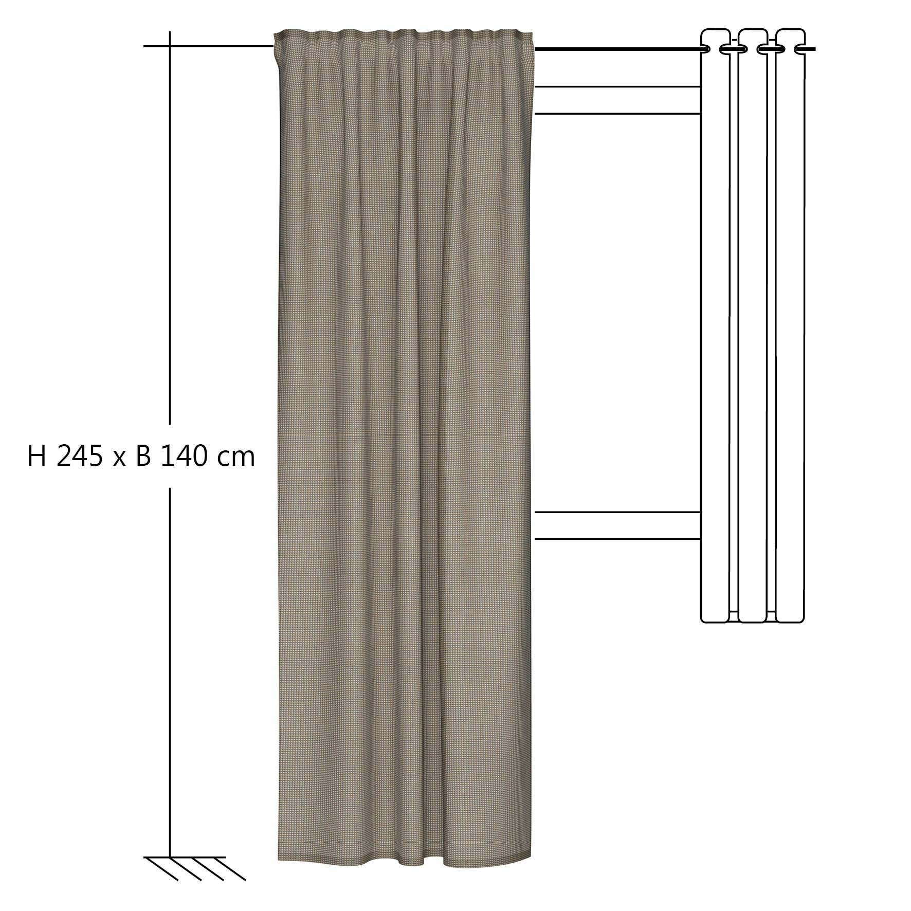 HOMING Gardine »Neta« verdeckte Schlaufen 1 Stk. tlg. Netzstuktur, Wohnzimmer, Küche, Schlafzimmer