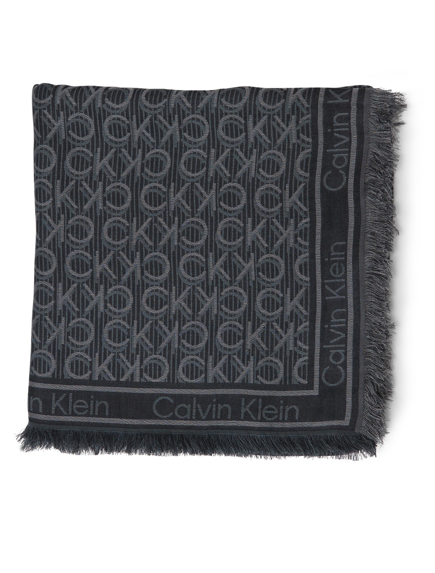 Calvin Klein Modeschal »Monogram Jaquard Schal«, Mit Markenlogoprint