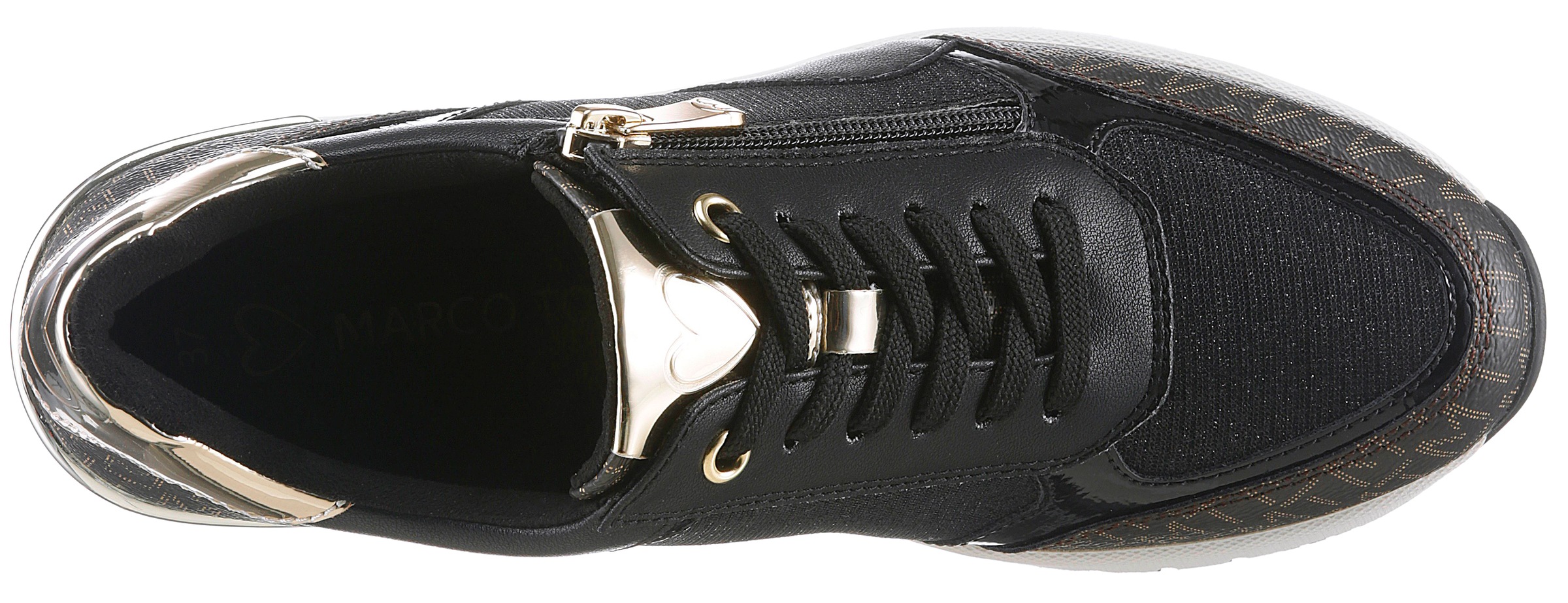 MARCO TOZZI Baskets compensées  , Freizeitschuh, Halbschuh, Schnürschuh in veganer Verarbeitung