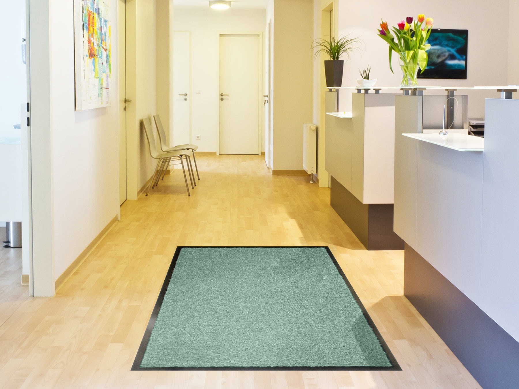 Primaflor-Ideen in Textil Fussmatte »Schmutzfangmatte CLEAN PRO, Made in Belgium«, rechteckig, 8 mm Höhe, Uni-Farben, UV-beständig, strapazierfähig, waschbar