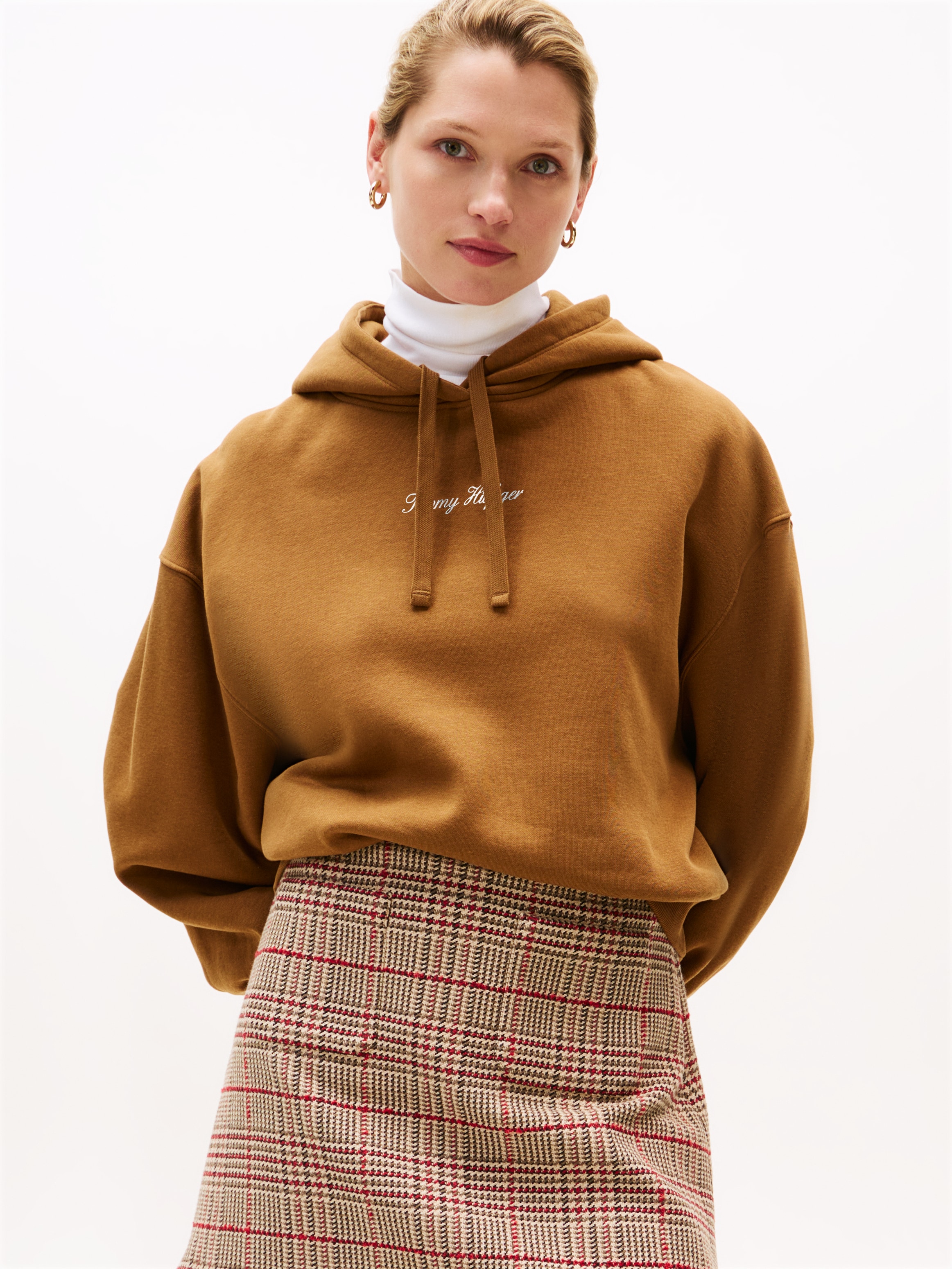 Image of Tommy Hilfiger Kapuzensweatshirt "CLASSIC SCRIPT FLEECE HOODIE"