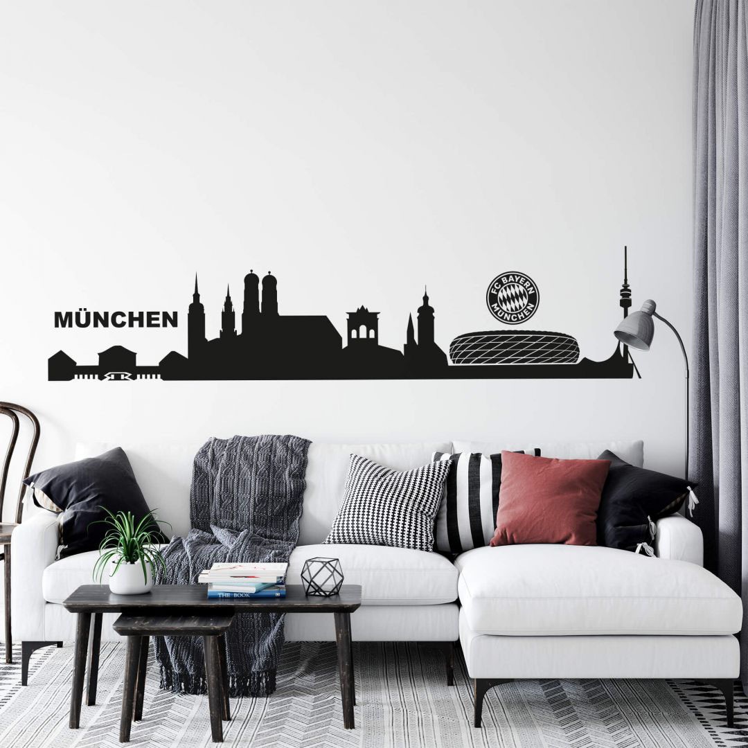 Image of Wall-Art Wandtattoo »Fussball München Skyline mit Logo«, (1 St.) bei Ackermann Versand Schweiz