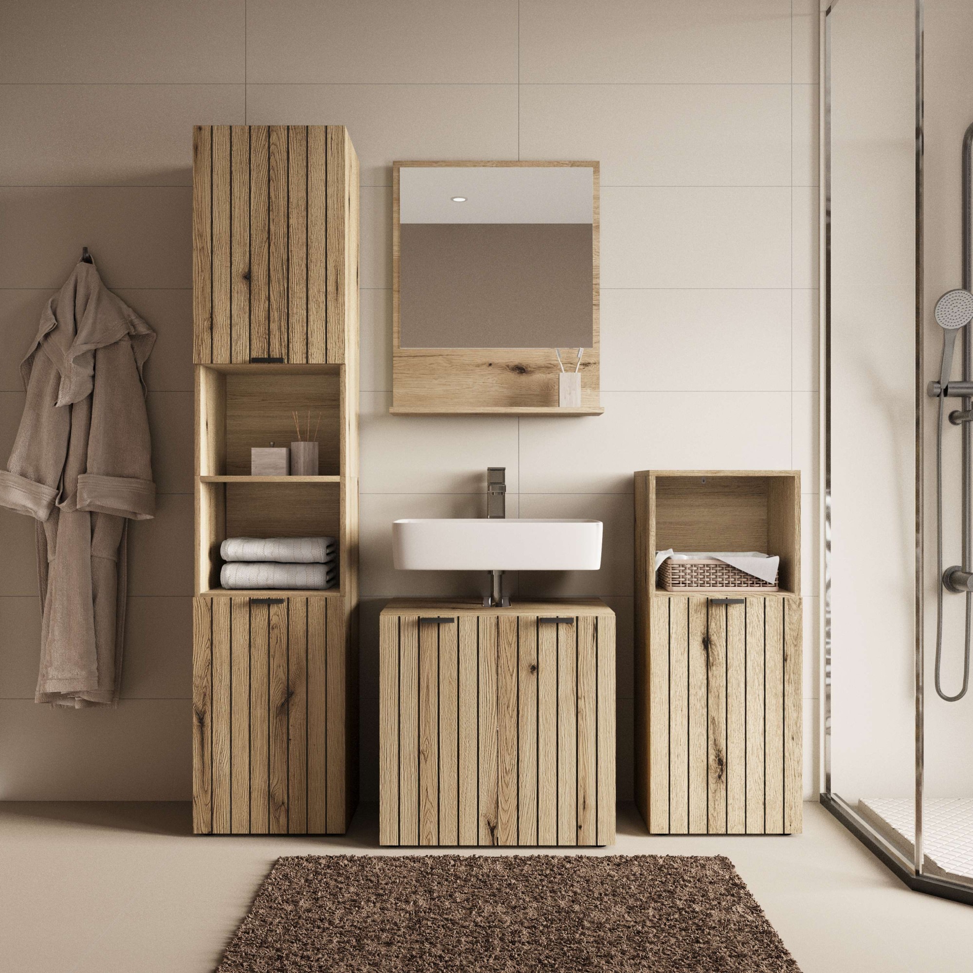 Image of GOODproduct Badmöbel-Set "Baltrum" 4 Stk. tlg.