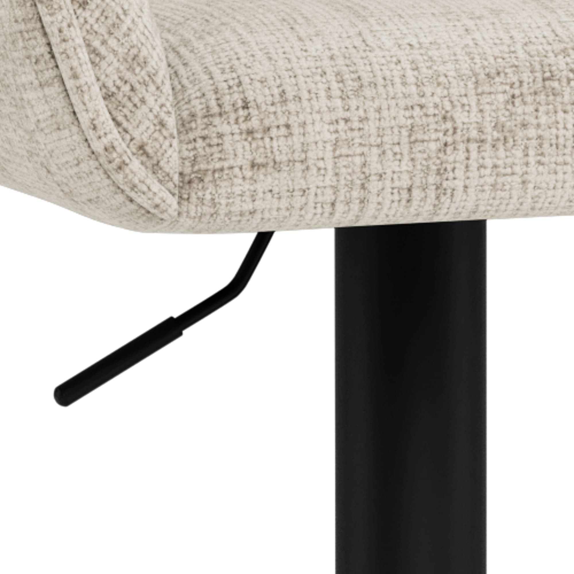 ACTONA GROUP Barhocker »Eddie, Thekenhocker, Barstuhl mit Rückenlehne und Fussstütze« Set, 2, 2 Stk. tlg. Barhocker, Stoffbezug, geschwungene Form, Gaslift, Drehfunktion, FSC™