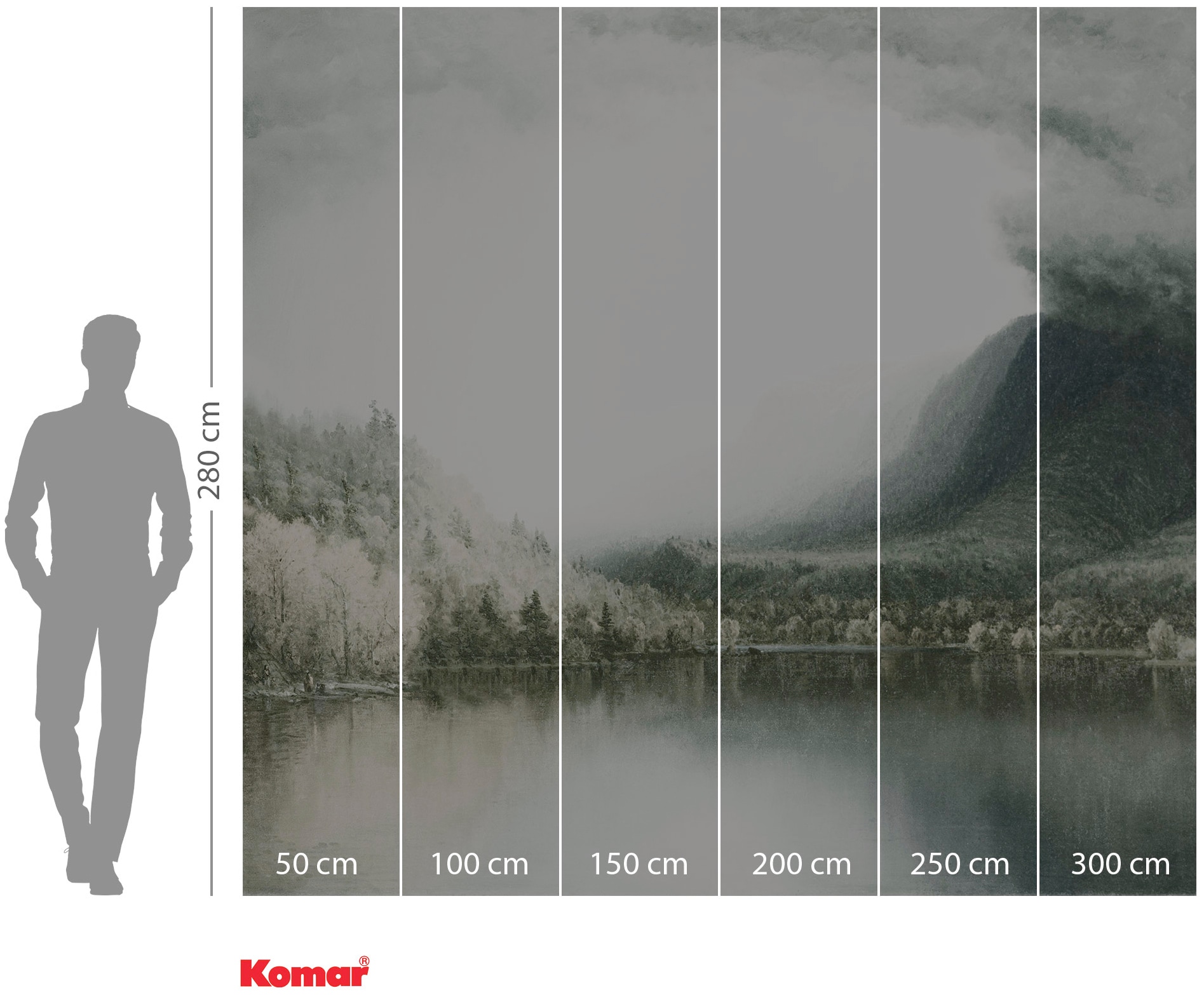 Komar Vliestapete »Digitaldruck Vlies -  Journey - Grösse 300 x 280 cm« bedruckt glatt Wohnzimmer, Schlafzimmer