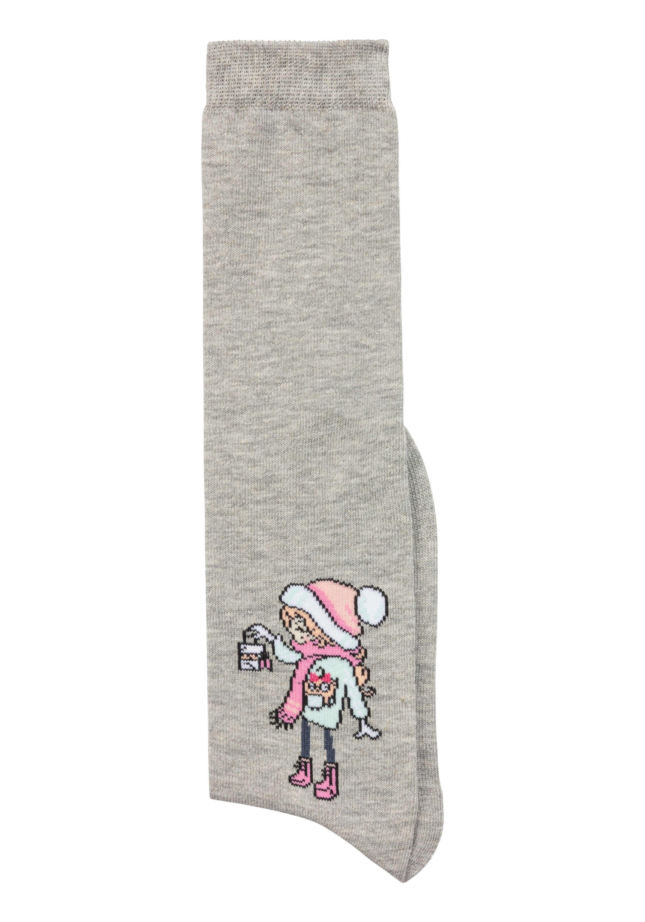 H.I.S Kniestrümpfe, (Packung, 5 Paar), mit eingestricktem Motiv
