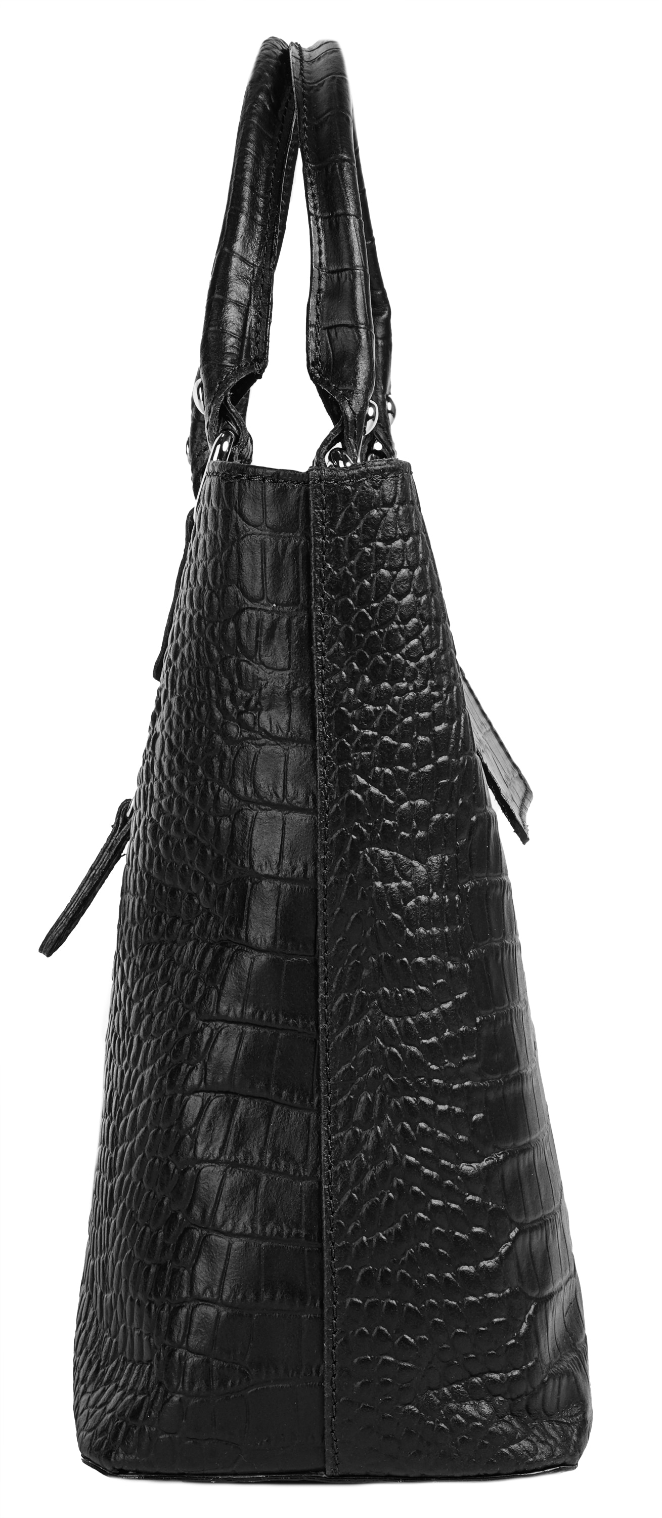 Cluty Henkeltasche, echt Leder, Made in Italy