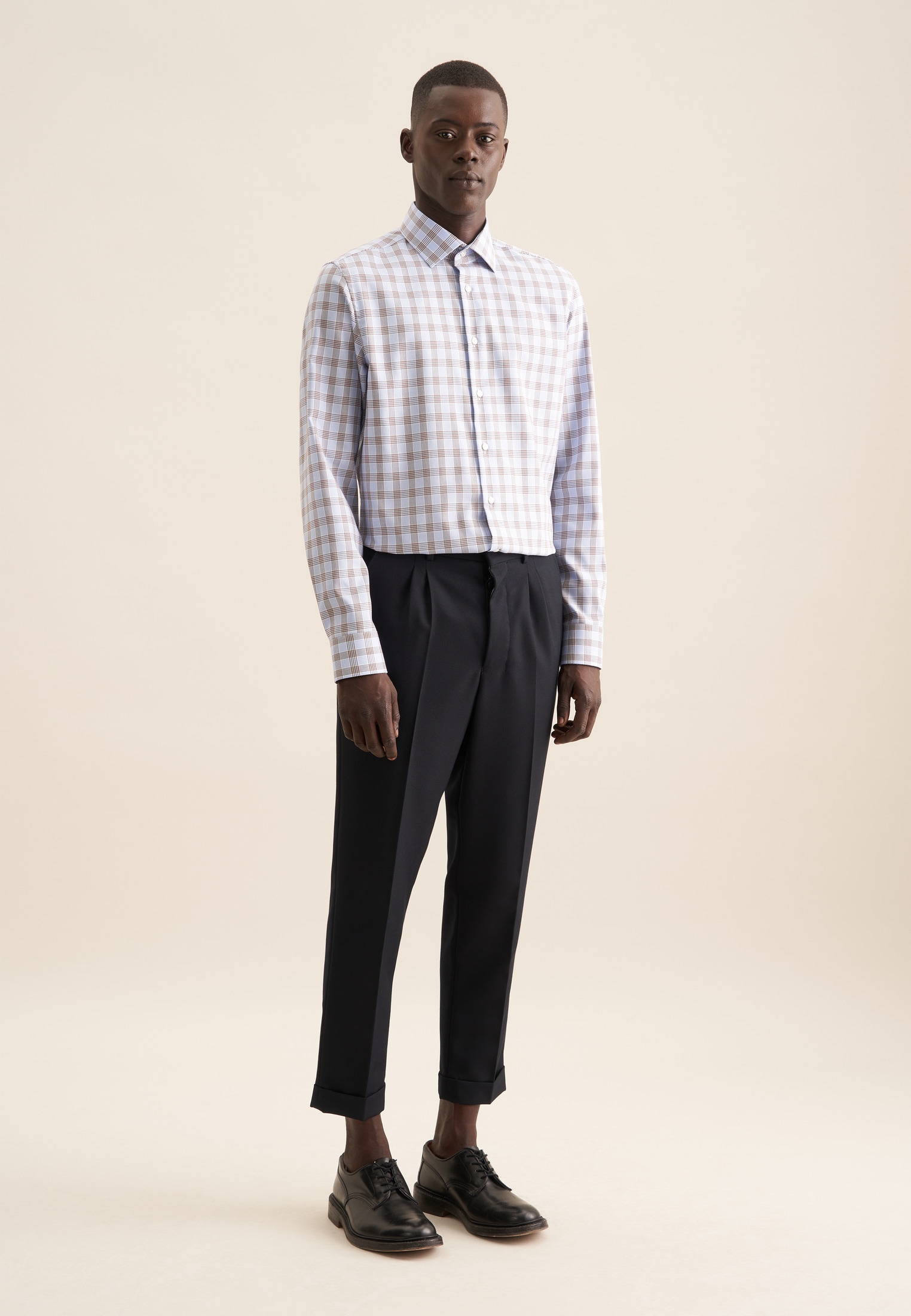 seidensticker Businesshemd »Slim« Slim Langarm Kentkragen Karo