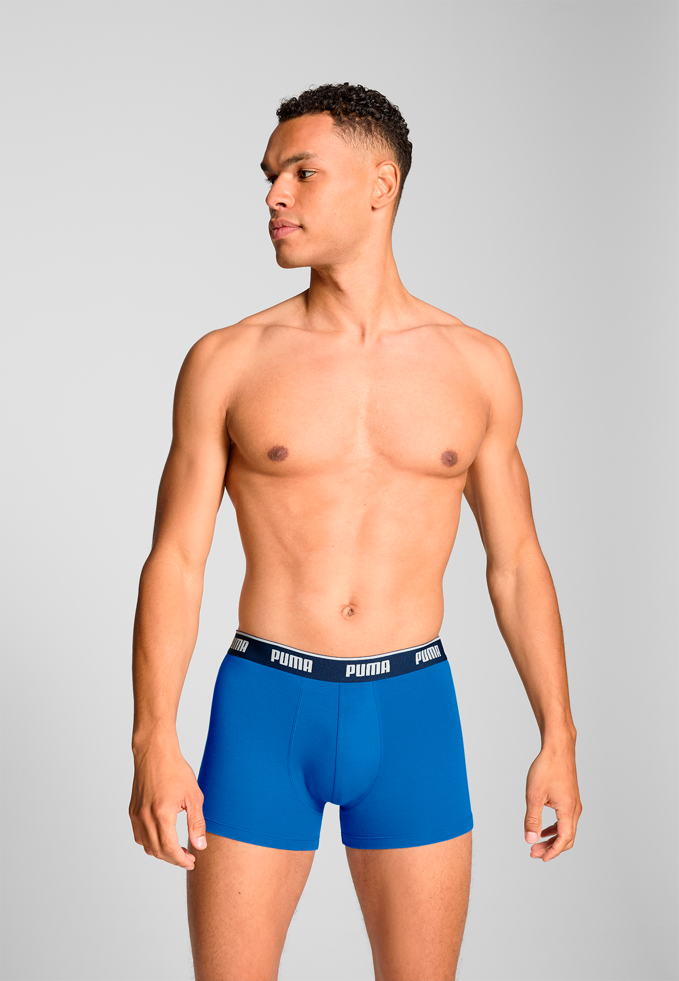 PUMA Boxershorts »PUMA MEN EVERYDAY BASIC BOXERS 3P« 3er Pack,  Komfortabler elastischer Logobund