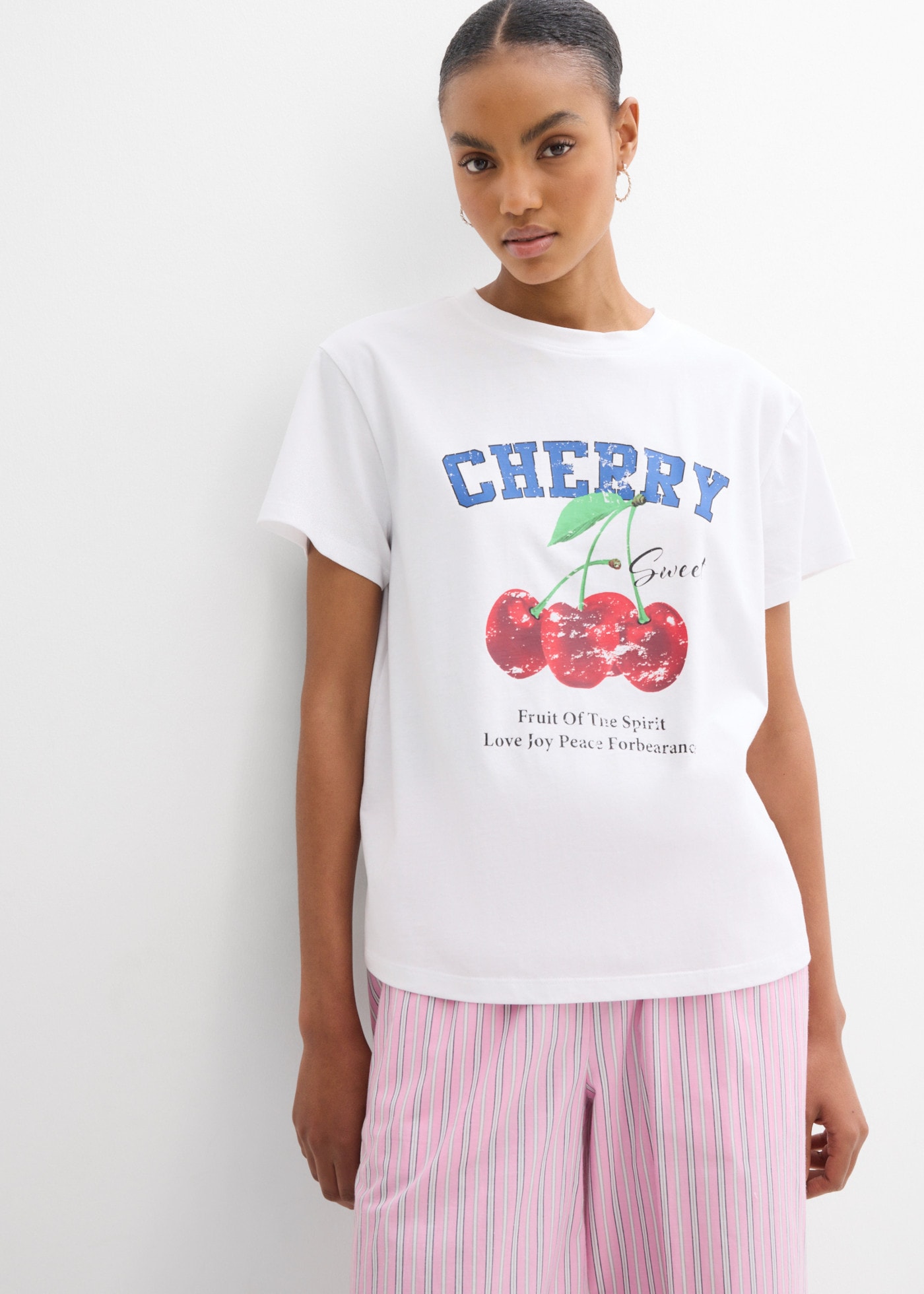 Image of bonprix T-Shirt lässiger Schnitt, aus reiner Baumwolle, Kurzarm-Design