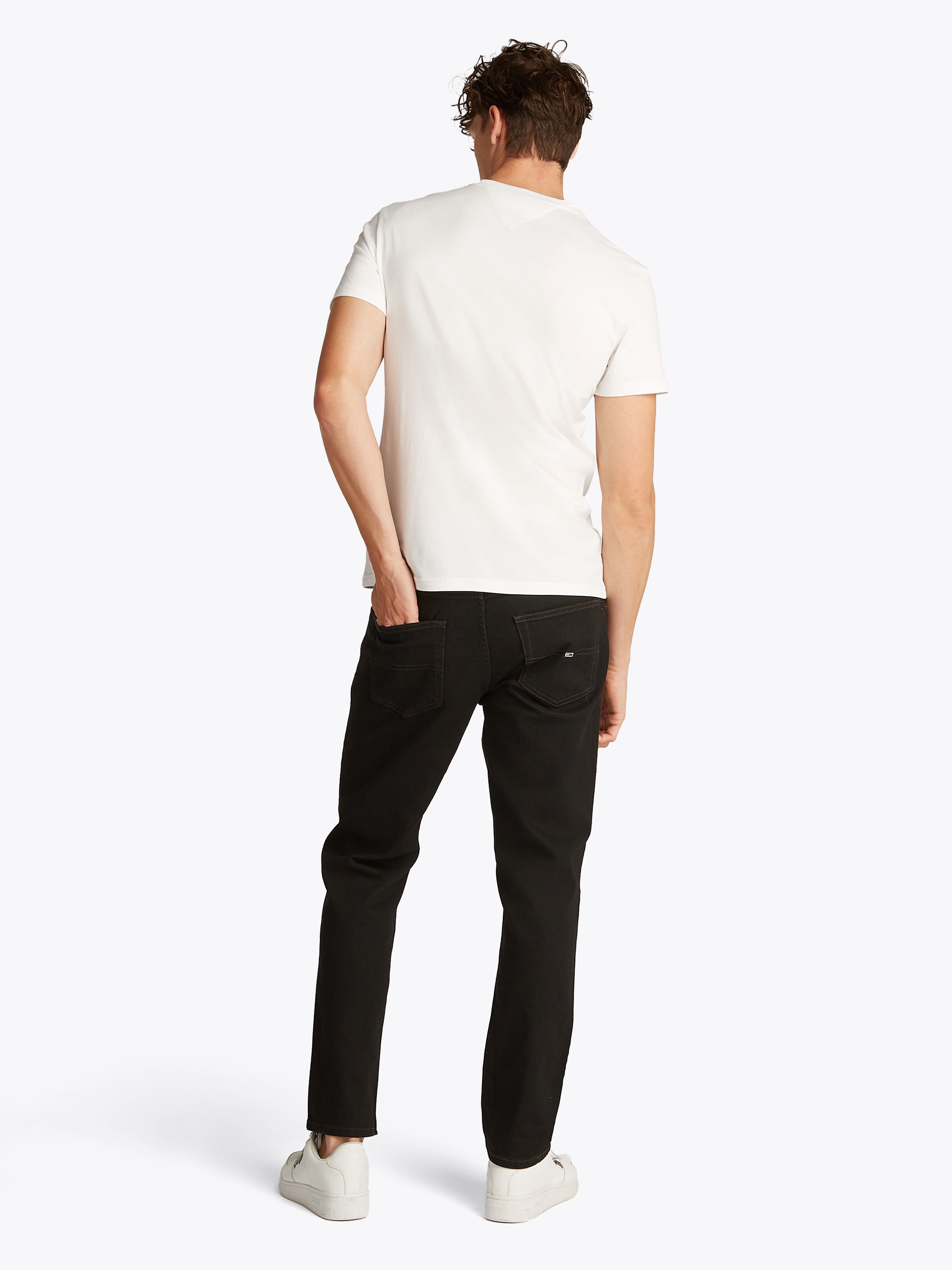 Tommy Jeans T-Shirt »TJM SLIM LINEAR CHEST SS TEE EXT«, mit Logodruck