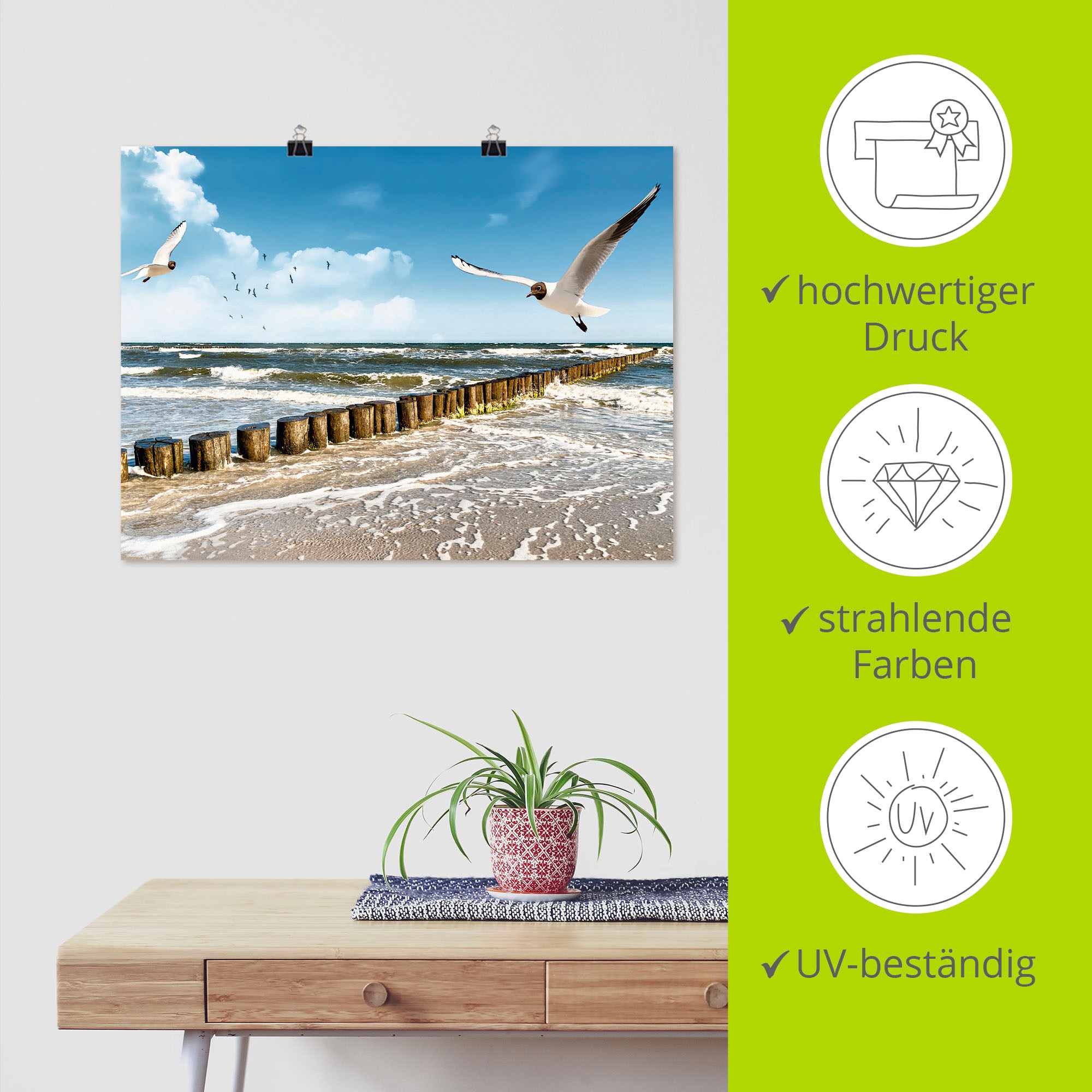 Artland Wandbild »Ostsee« Gewässer 1 Stk. tlg. als Leinwandbild, Poster in verschied. Grössen