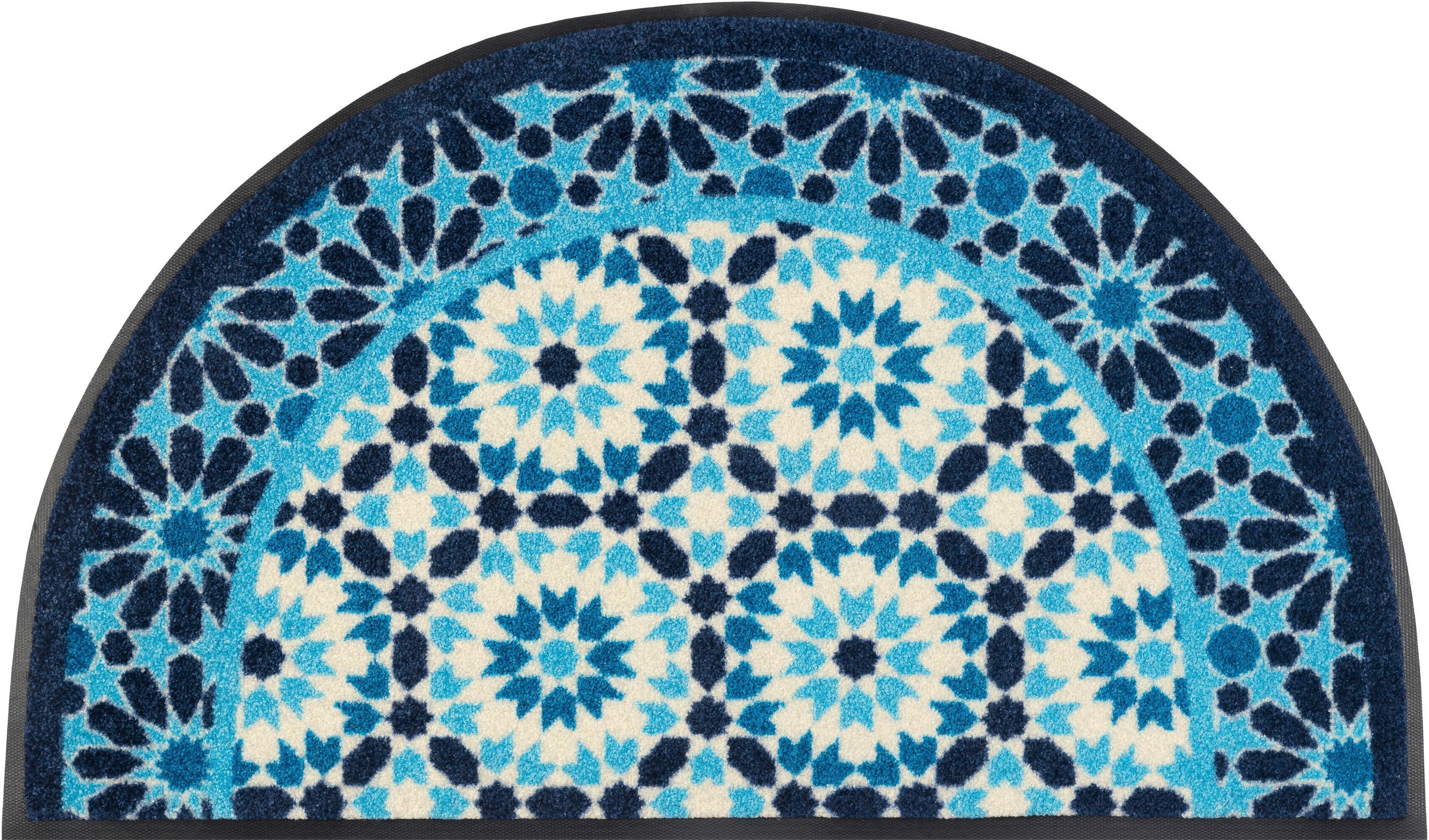 Image of wash+dry by Kleen-Tex Fussmatte »Round Oriental«, halbrund, 7 mm Höhe, Schmutzfangmatte, In- und Outdoor geeignet, waschbar bei Ackermann Versand Schweiz