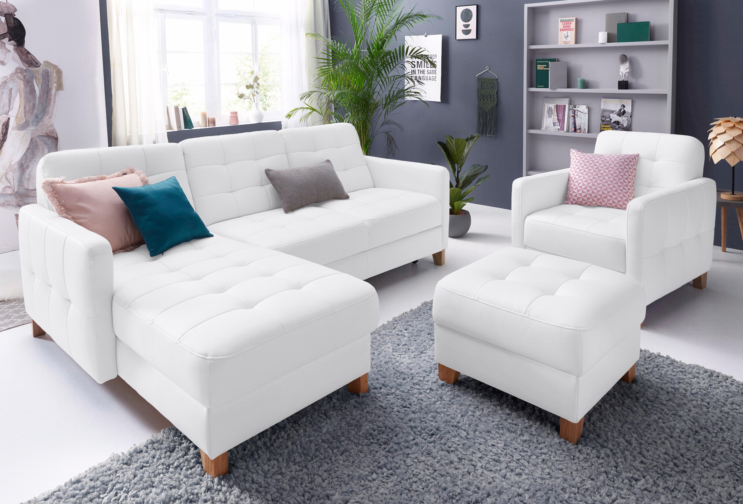 exxpo - sofa fashion Fauteuil »Elio, Loungesessel, aufwendige Detailverarbeitung, bequem und modern« hoher Sitzkomfort für entspannende Momente