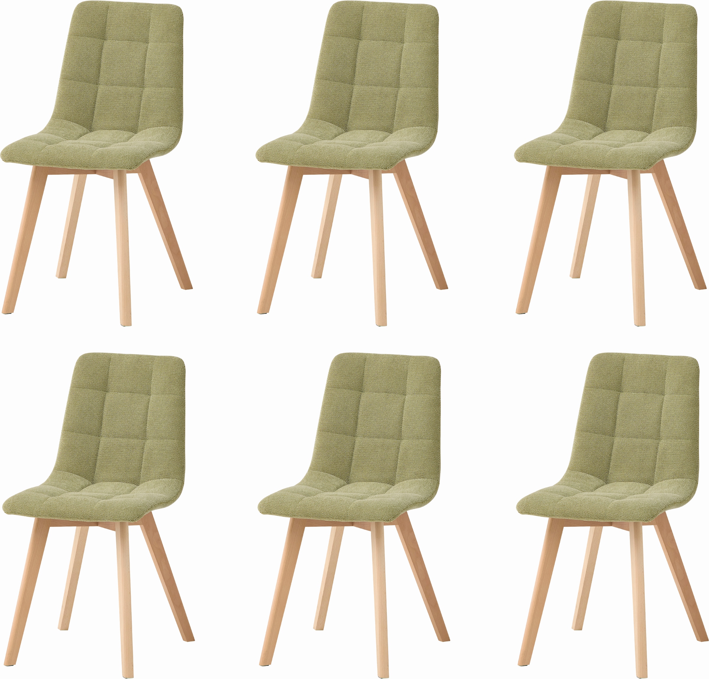 Image of Stolkom 4-Fussstuhl (Set) 6 Stk.Breite 55cm, 4 Fuss-Untergestell massivholz