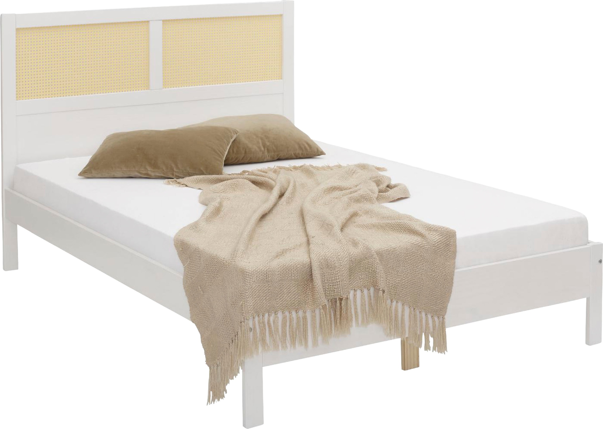 Image of Home affaire Jugendbett »Owen«, Bett aus Massivholz mit Rattan Geflecht im Kopfteil, in zwei unterschiedlichen Breiten und Farbvarianten bei Ackermann Versand Schweiz