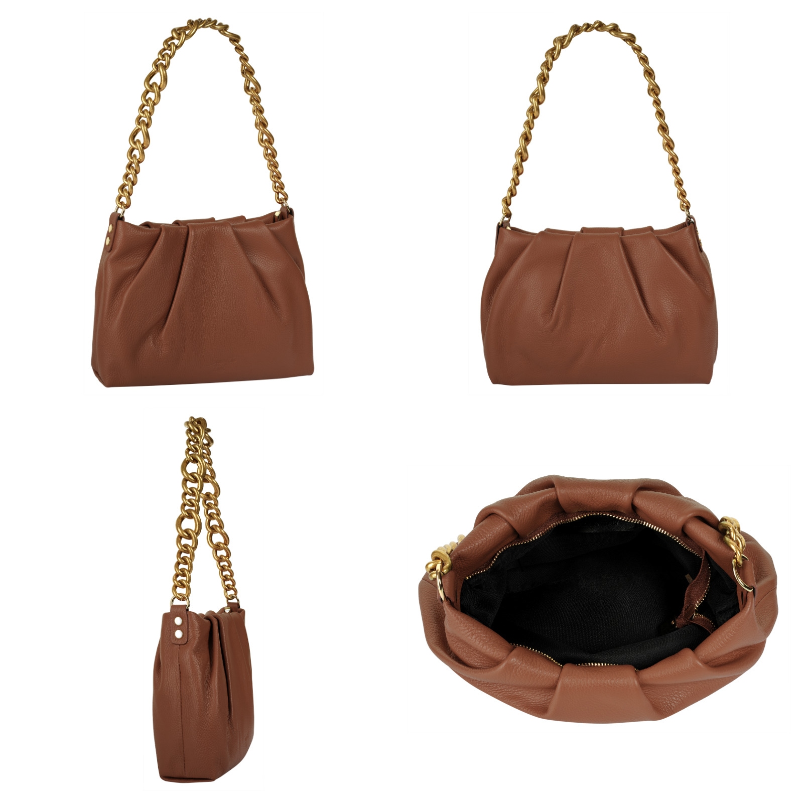 Samantha Look Umhängetasche echt Leder, Made in Italy