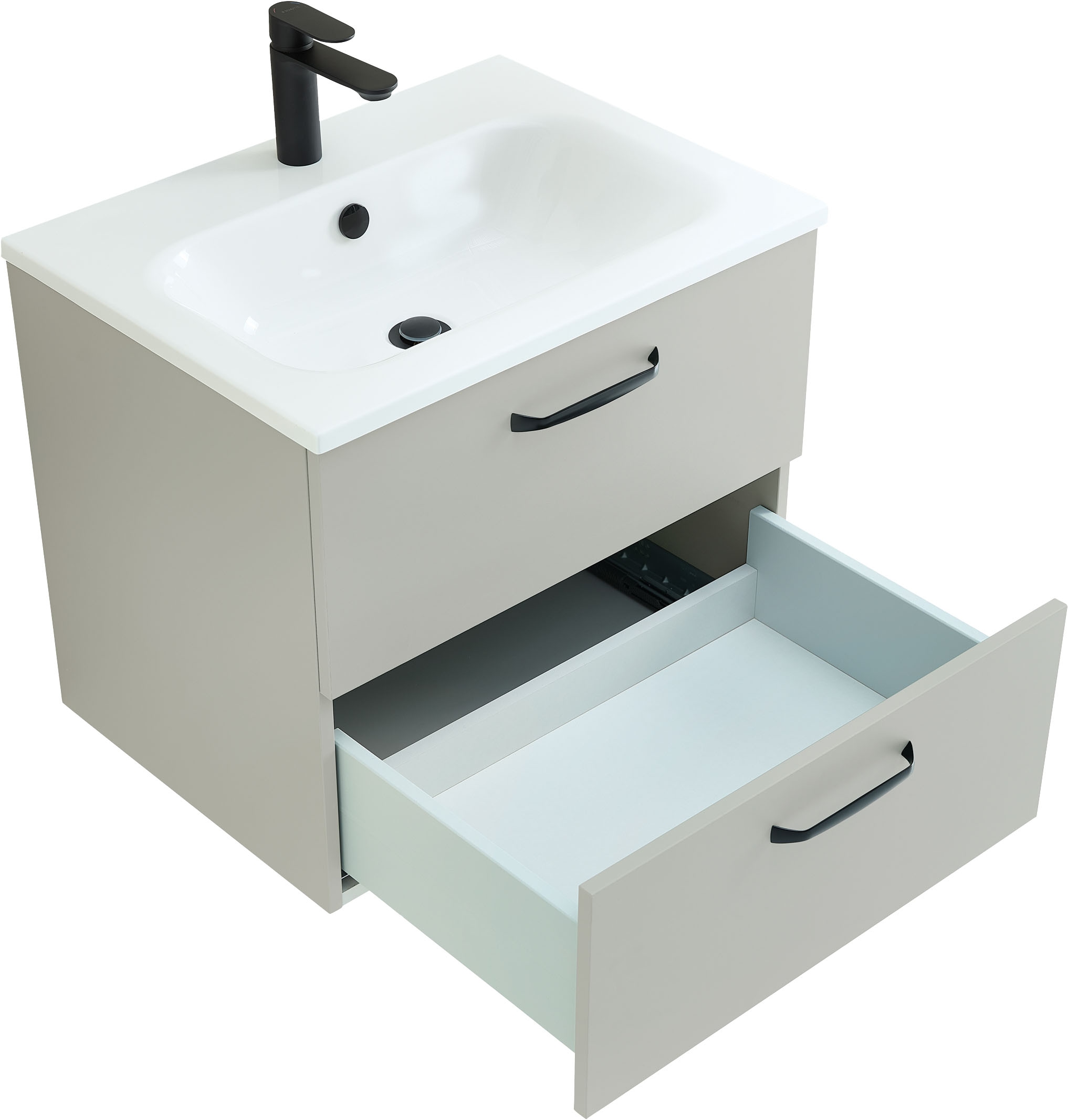 Saphir Ensemble de meubles de salle de bain »Quickset 500, Waschtischunterschrank mit Mineralmarmorwaschtisch« 2 cuis tlg.