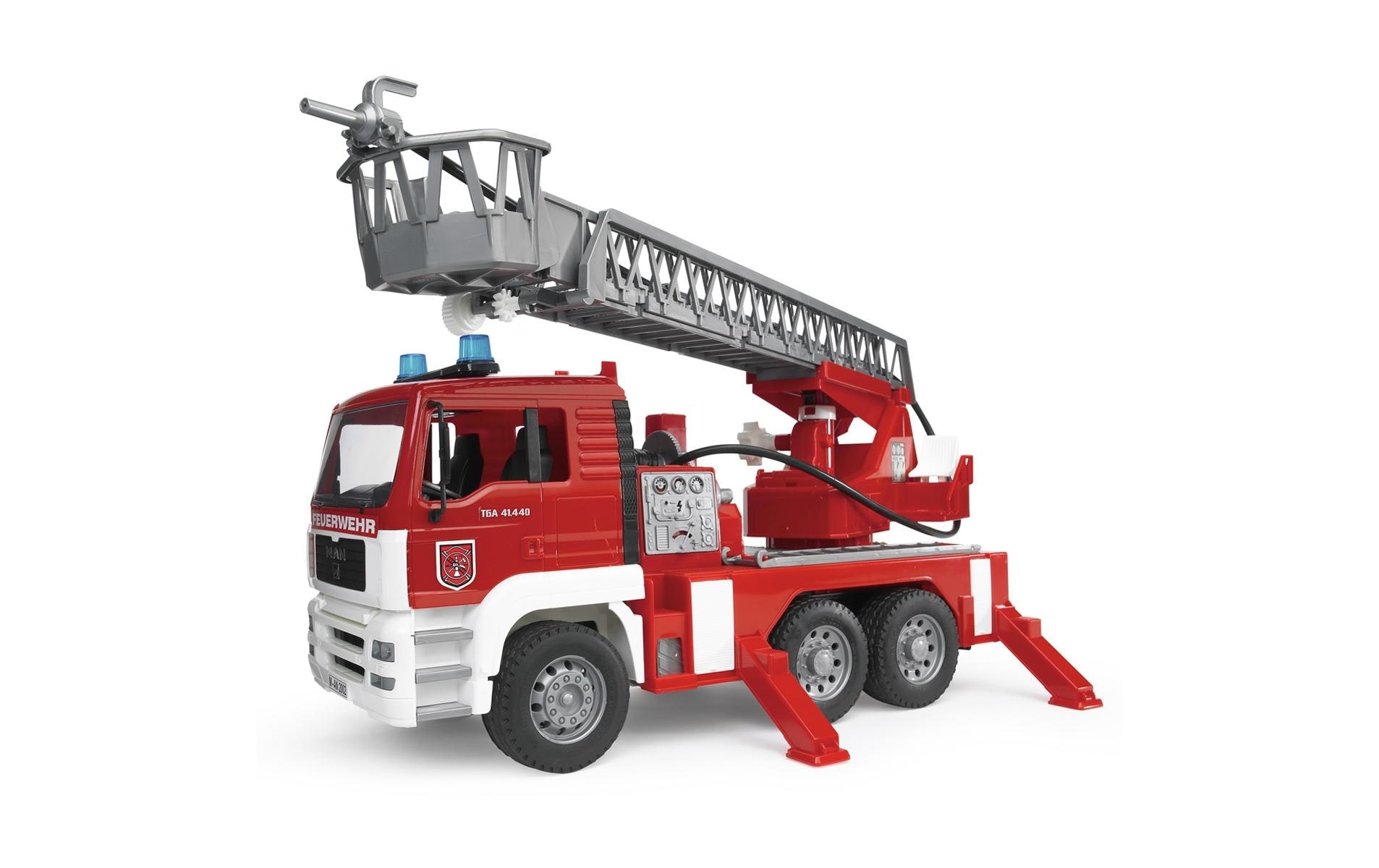 Image of Bruder Spielzeug-Feuerwehr "mit Drehleiter MAN TGA"