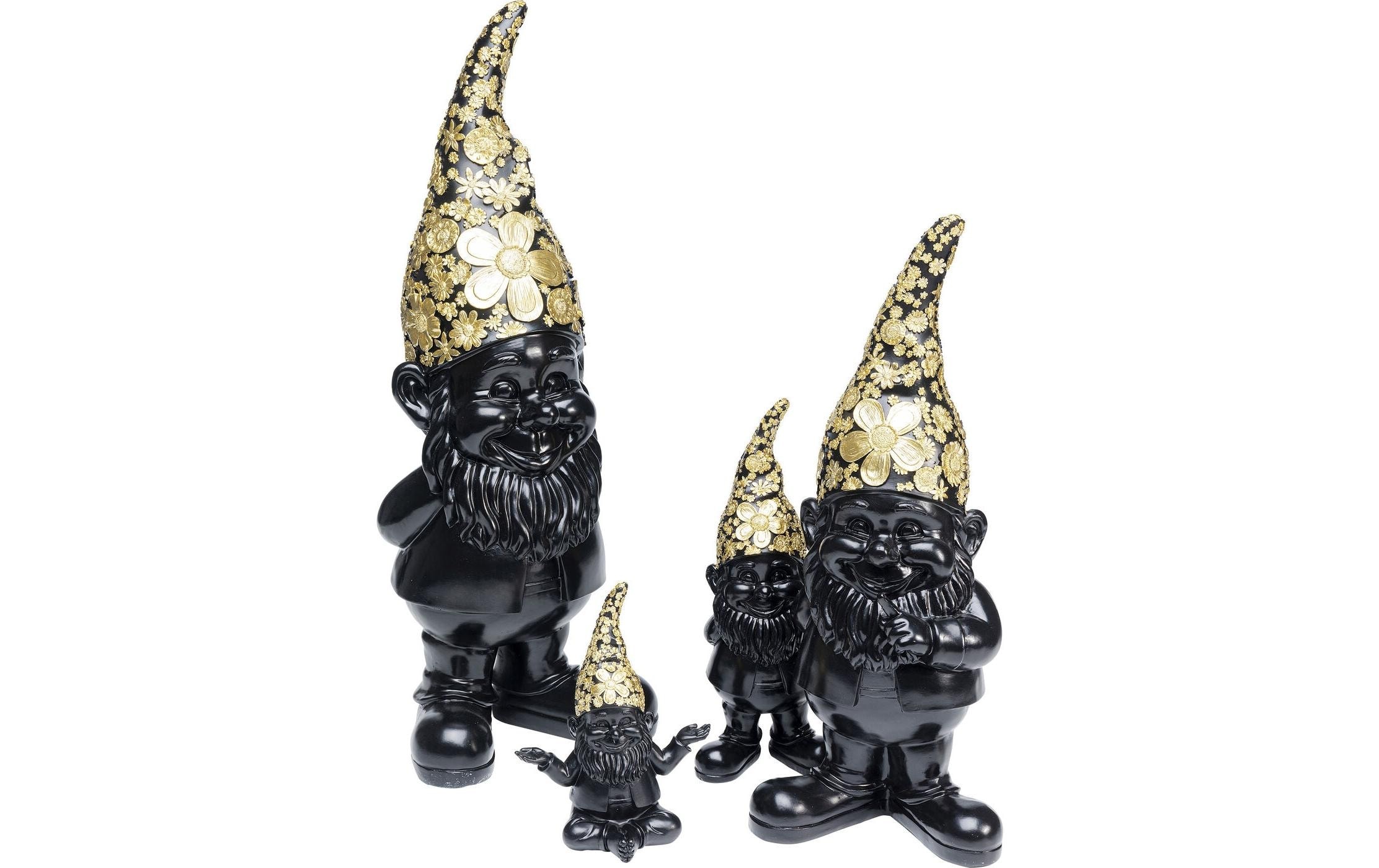 Kare Design Dekofigur »Zwerg Meditation, Schwarz-Goldfarben«