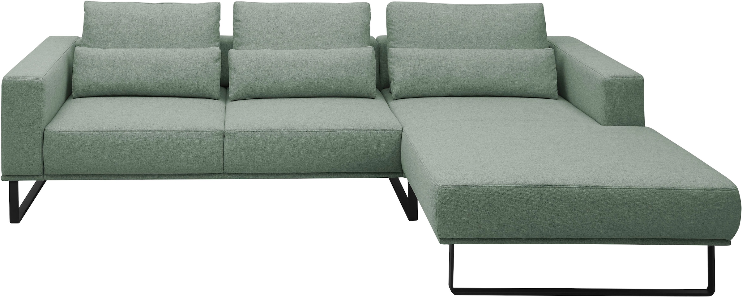 Musterring Canapé d'angle »JustB! PM100« design moderne avec patins métalliques noirs et largeur de 292 cm - 6 couleurs