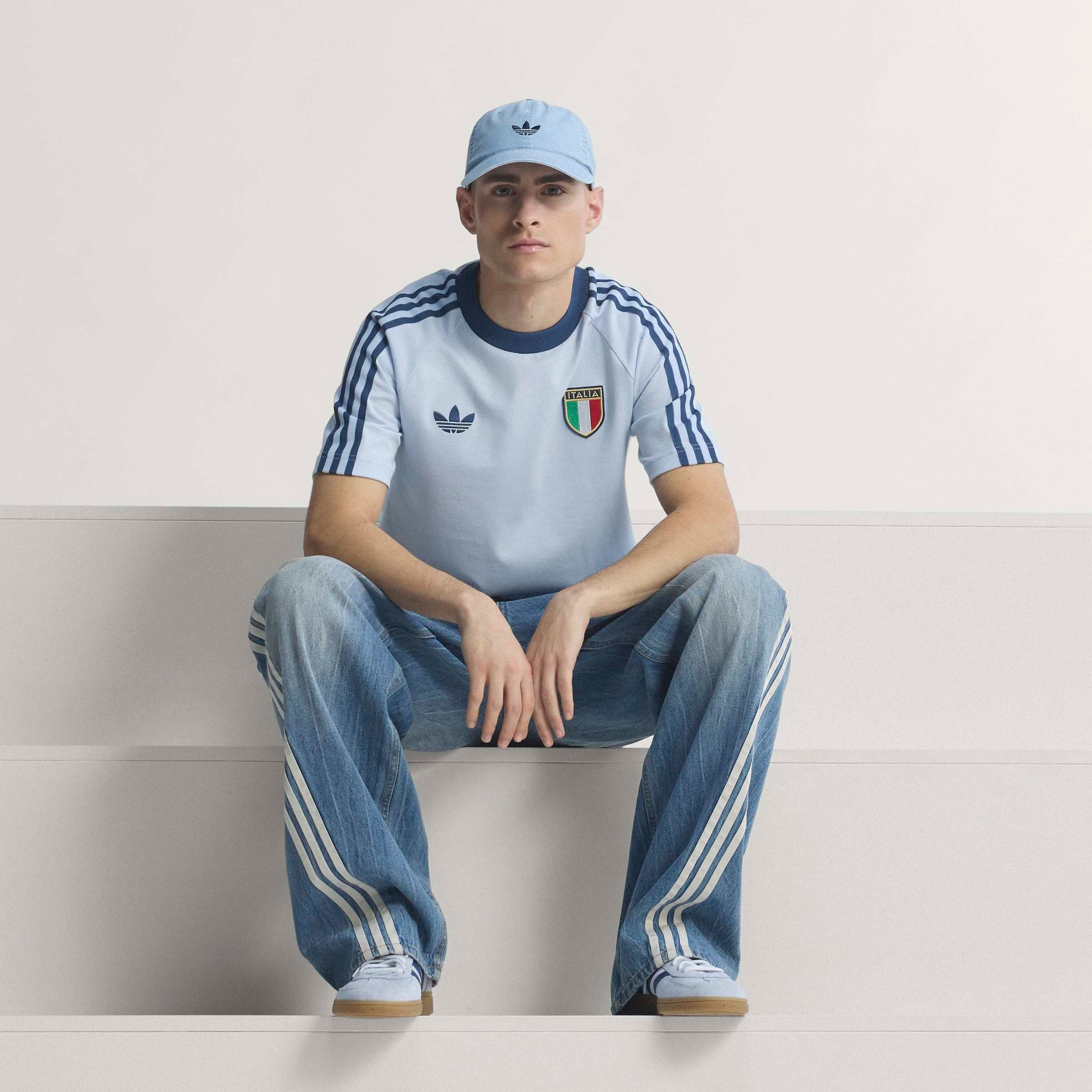 adidas Performance T-shirt »ITALIEN ORIGINALS« style sportif, sans fermeture, en coton