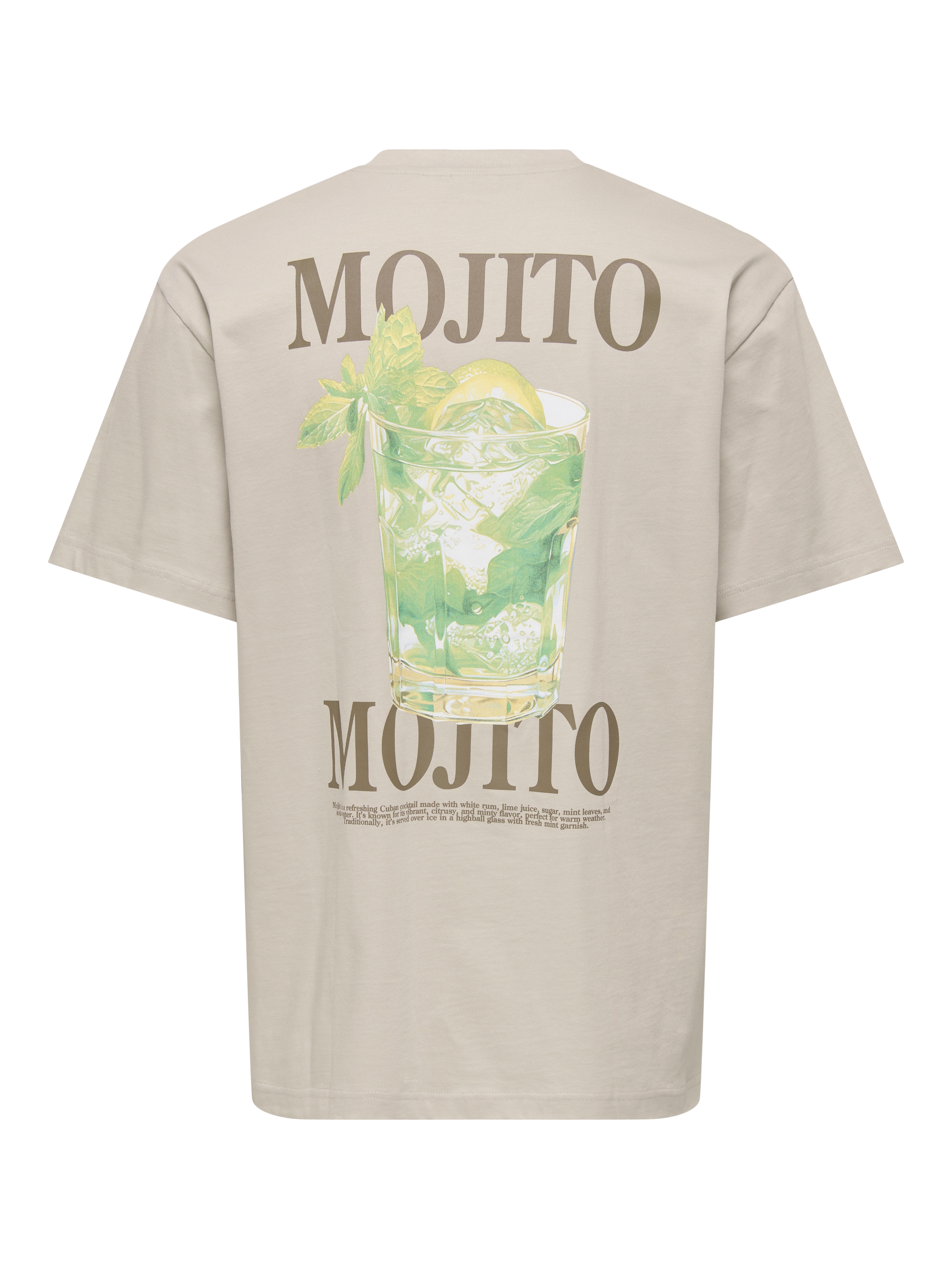 Image of ONLY & SONS T-Shirt "ONSFRED LIFE RLX SS PRINT TEE NOOS" Baumwolle, relaxed fit