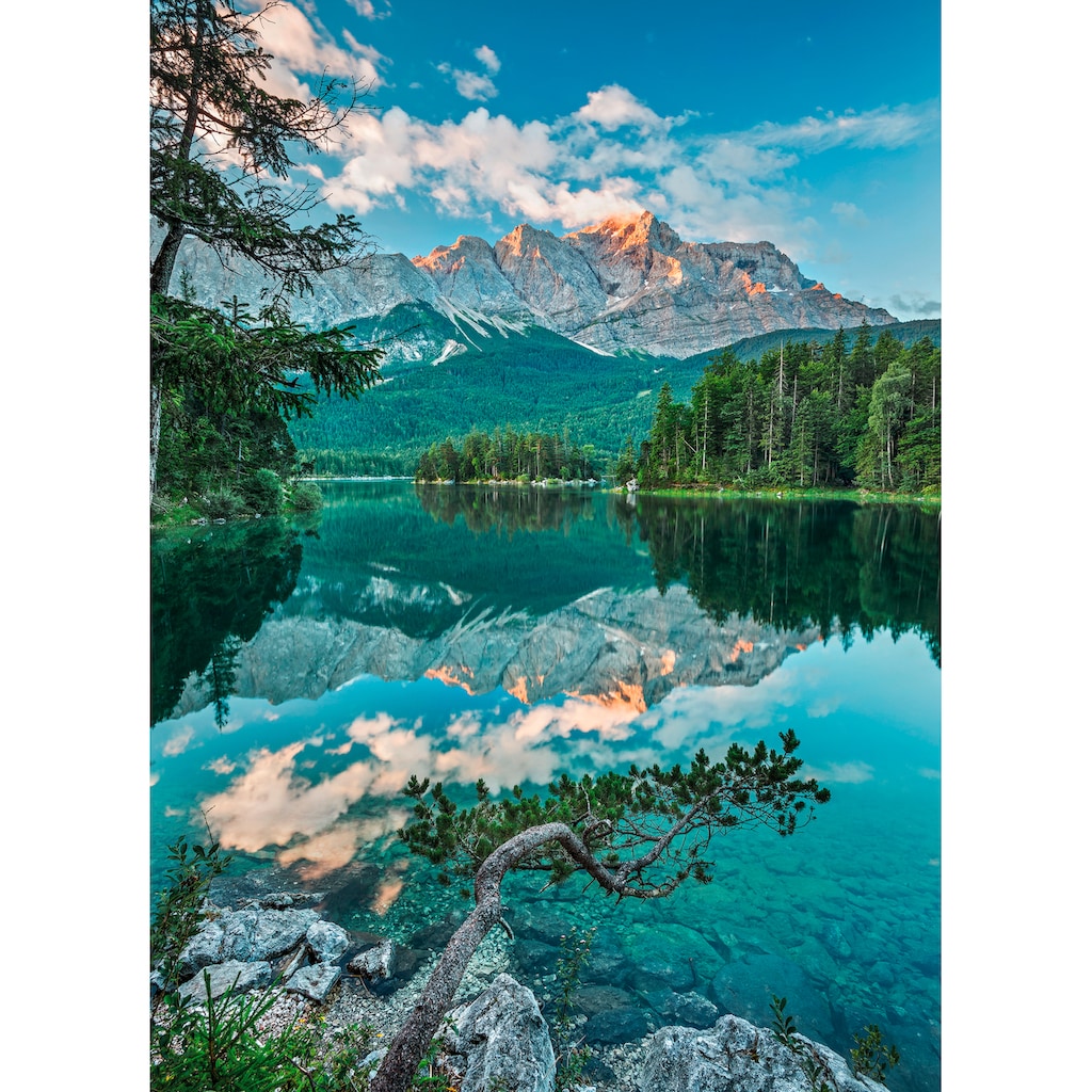 Komar Fototapete »Mirror Lake«, bedruckt-Wald-Meer