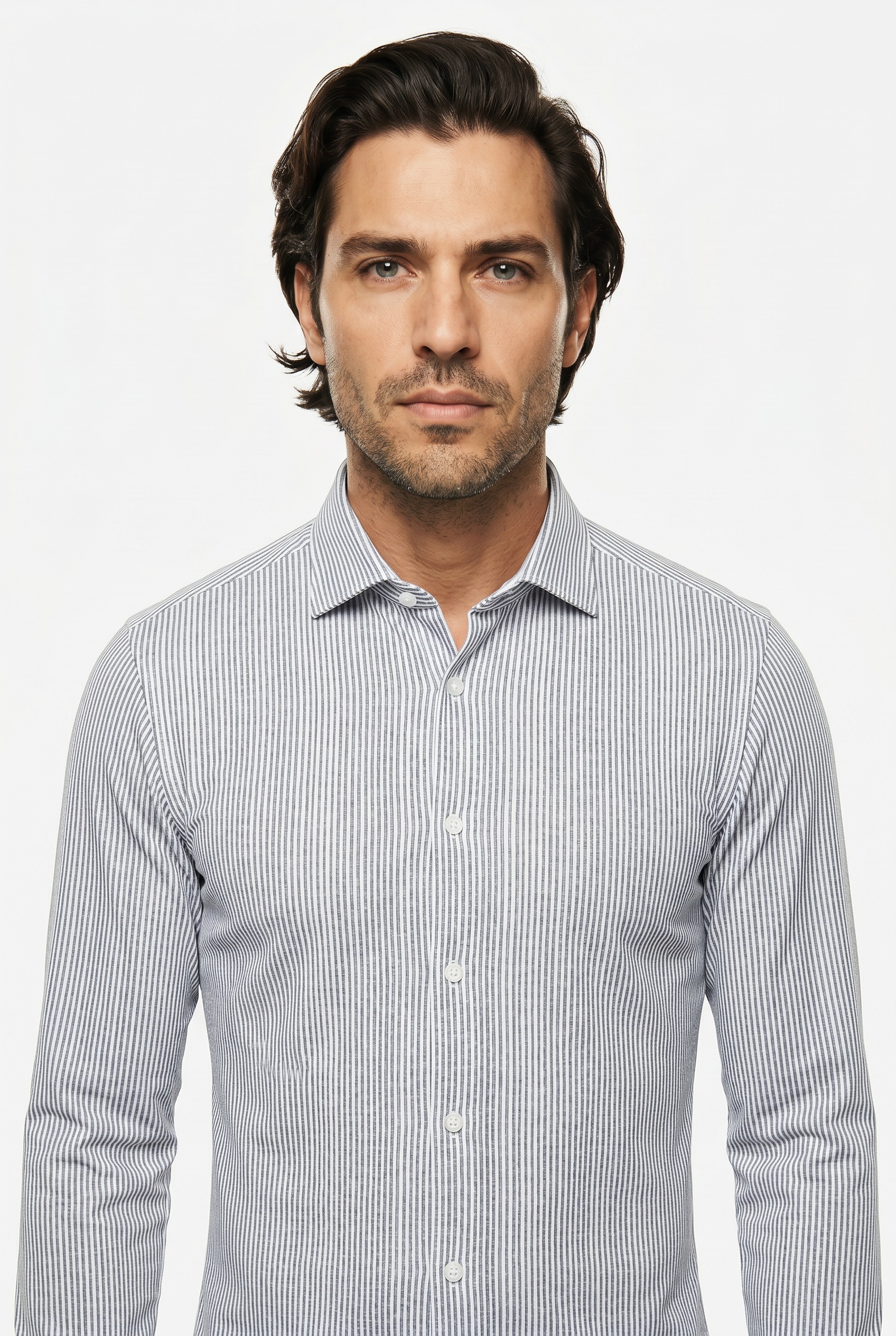 Image of OLYMP Langarmhemd "24/7 - Level 5" Flex Jersey, body fit, Anti Smell, Kentkragen