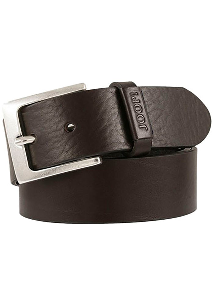 Joop Jeans Ceinture en cuir avec boucle ardillon carrée, look vintage
