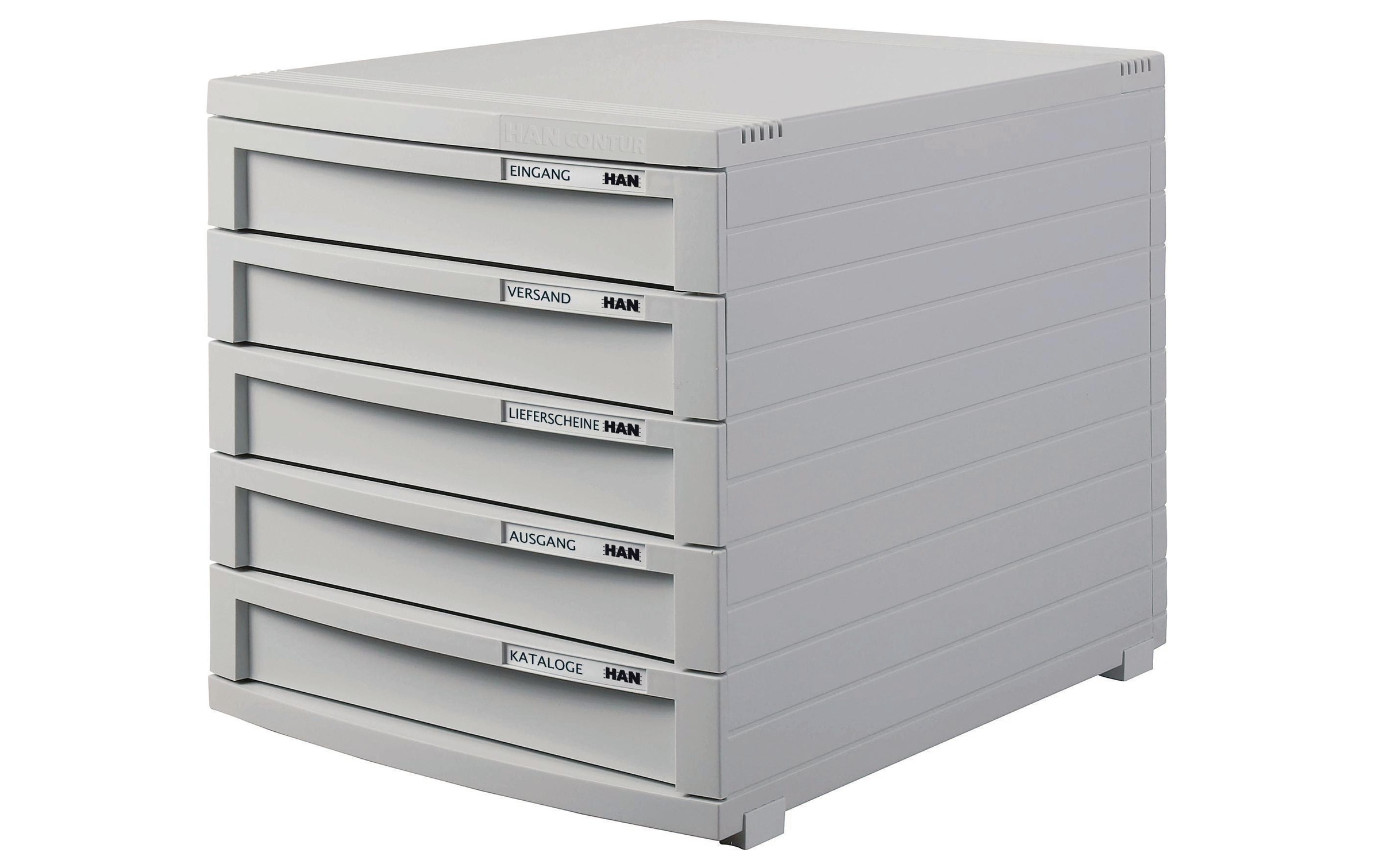 Image of HAN Aufbewahrungsbox "CONTUR A4 5 Schubladen, geschlossen"