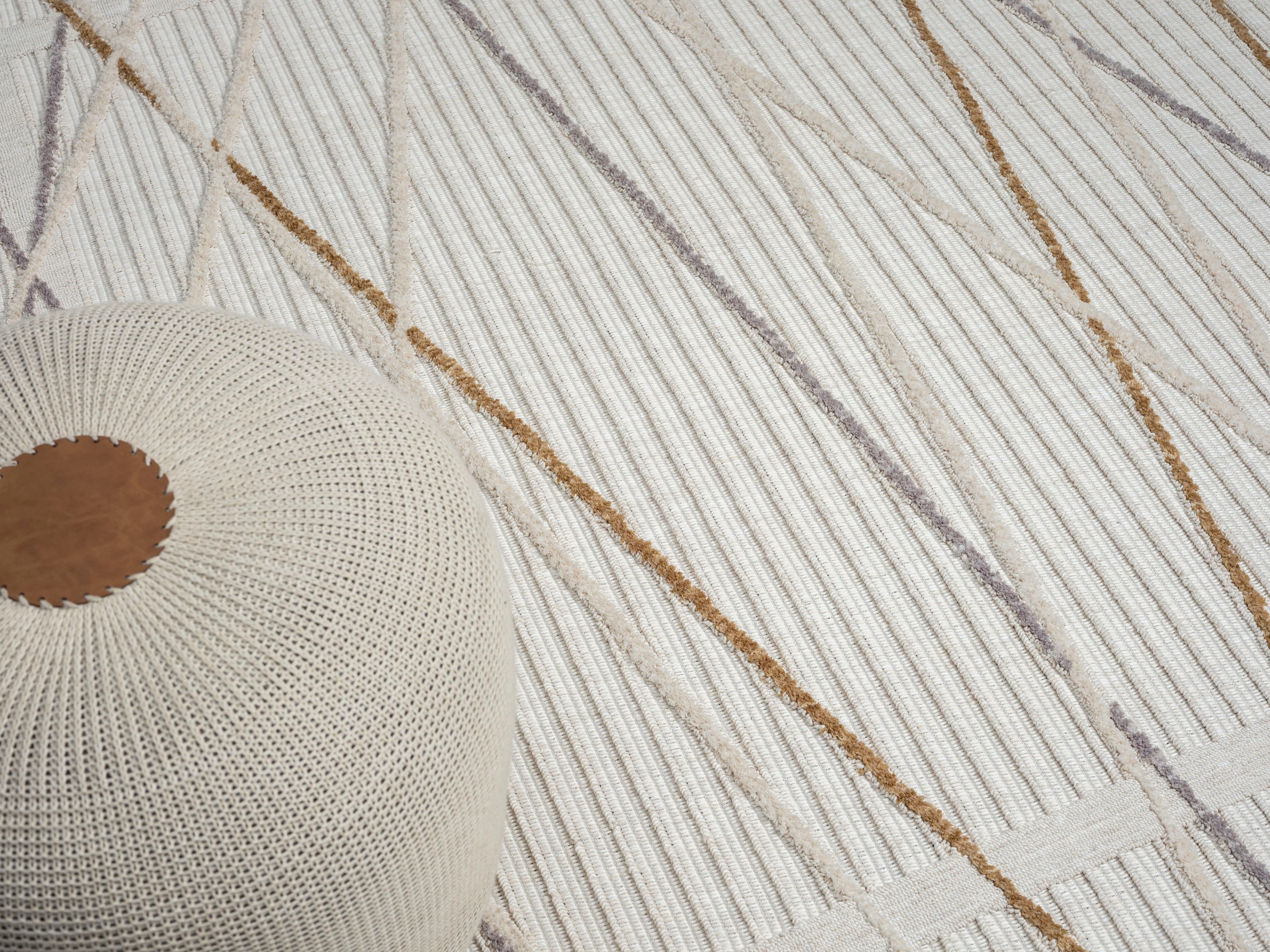 Myflair Möbel & Accessoires Teppich »Luana 1 Lagerräumung«, rechteckig, 10 mm Höhe, Kurzflor, Sisal Optik, Hoch-Tief Effekt, mit Fransen, besonders weich
