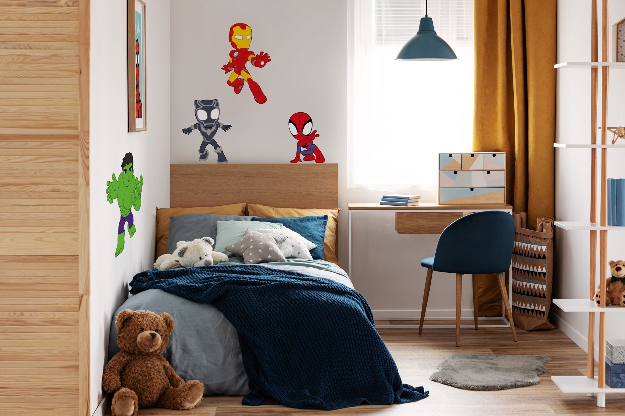 Image of Komar Wandtattoo "Spidey and His Amazing Friends Power Group - Grösse 50 x 70 cm" selbstklebend, Wandsticker, Kinderzimmer