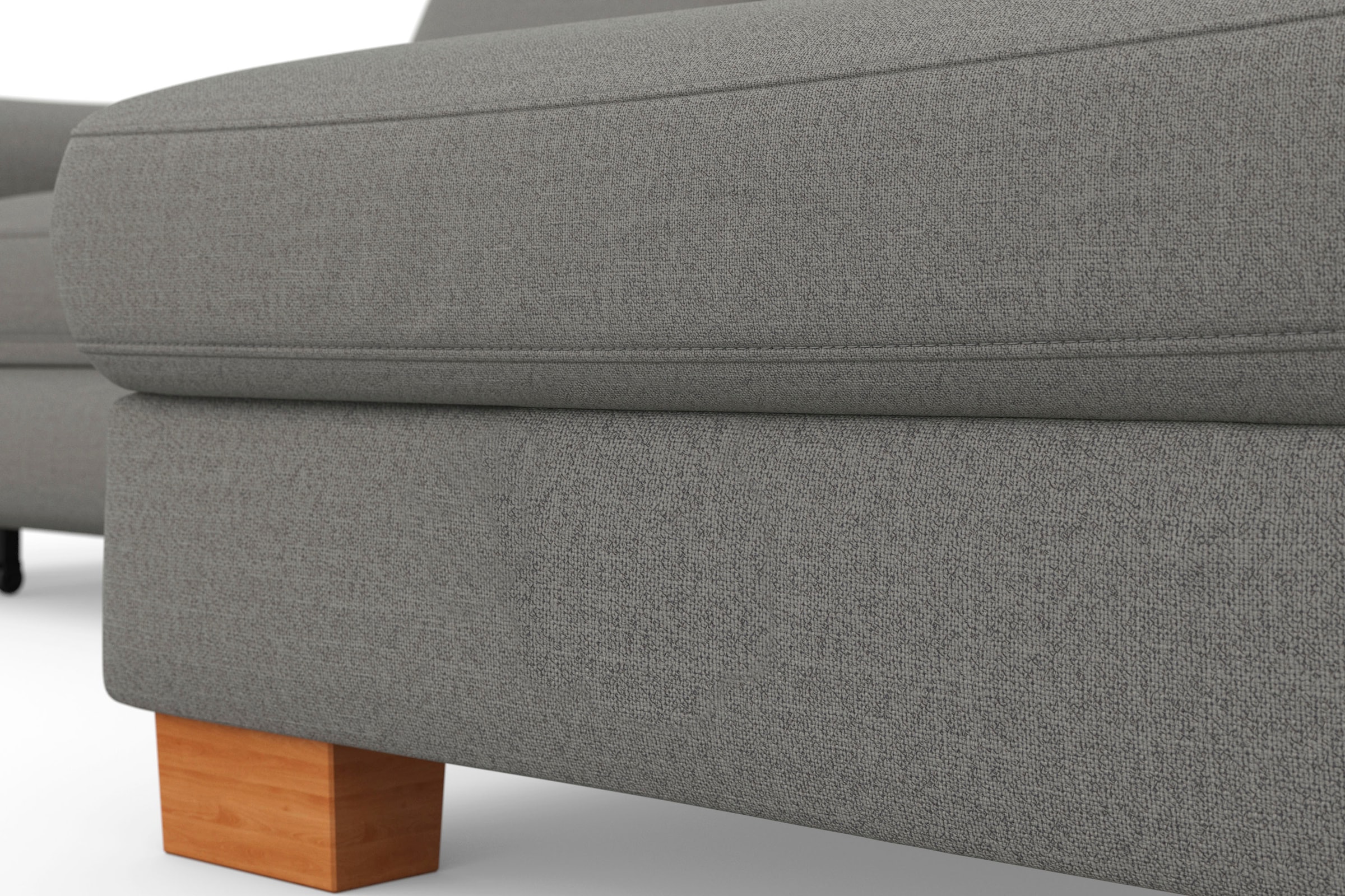 sit&more Canapé d'angle »Dundee L-Form« mit Federkern und Massivholzfüssen, wahlweise mit Kopfteilverstellung