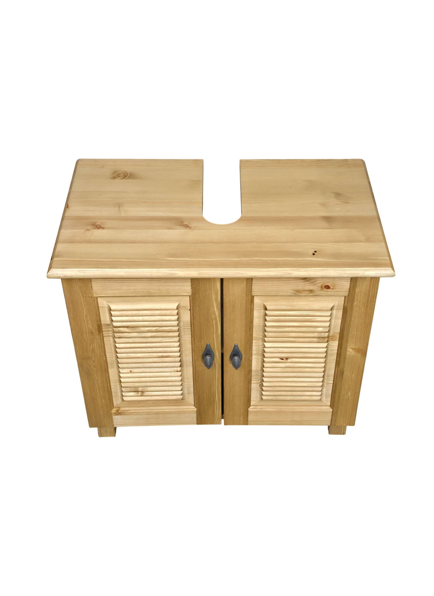 GOODproduct Waschbeckenunterschrank »Rauna« aus massiver Kiefer, Breite 64 cm, Rillenoptik, made in EU