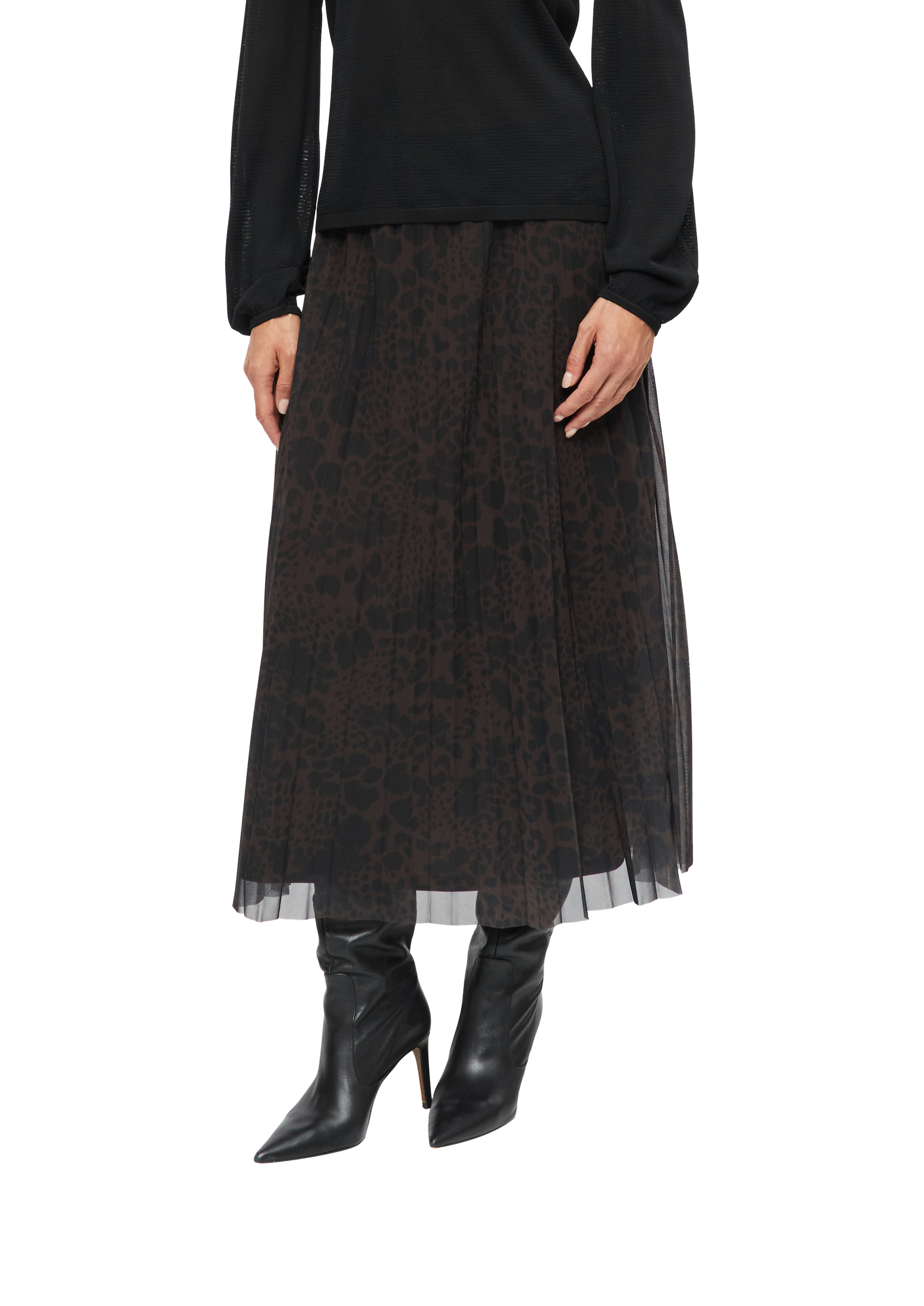 Image of s.Oliver BLACK LABEL Meshrock mit Animal-Muster