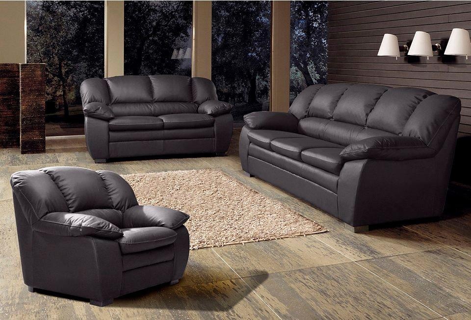 COTTA Polstergarnitur »Casino, Sofa Set, 3-2-1 Sitzer, Wohnzimmer Garnitur«, (Set, 3 tlg.), Sessel, 2-Sitzer, 2,5-Sitzer, hohe Rückenlehne