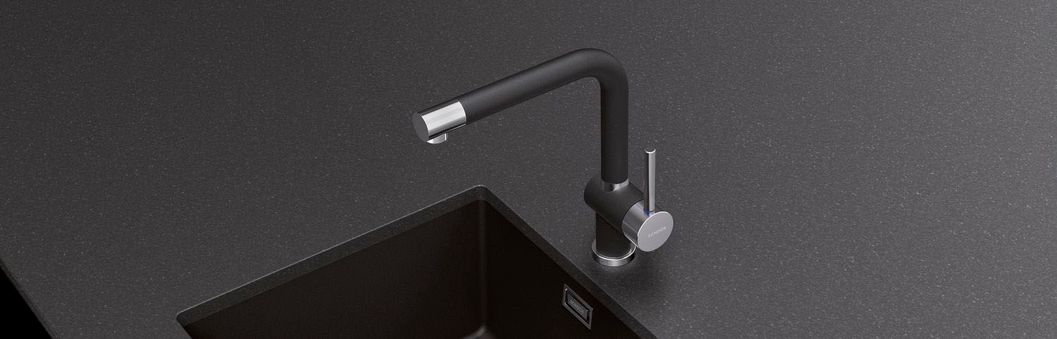 Schock Robinetterie de cuisine »Piega« Hochdruck, Festauslauf, Temperaturbegrenzer, Schwenkbereich 360°