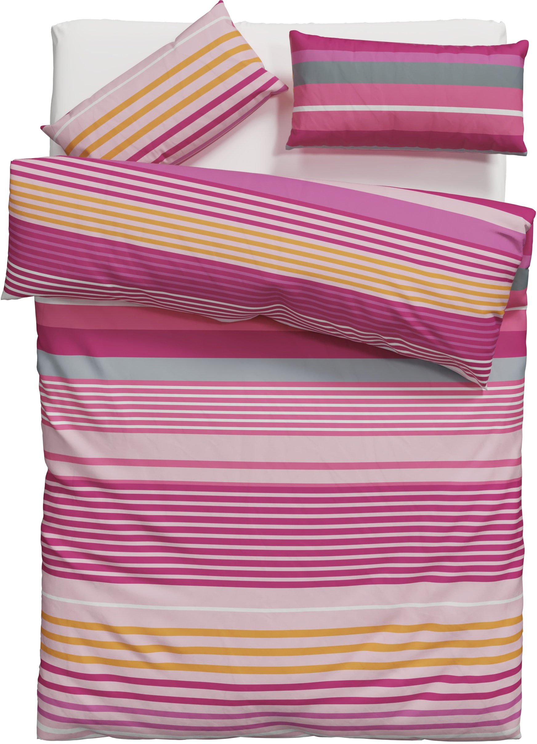 GOODproduct »Elvea« 2 Stk. in Gr. 135x200 oder 155x220 cm, 100% Baumwolle, Streifen