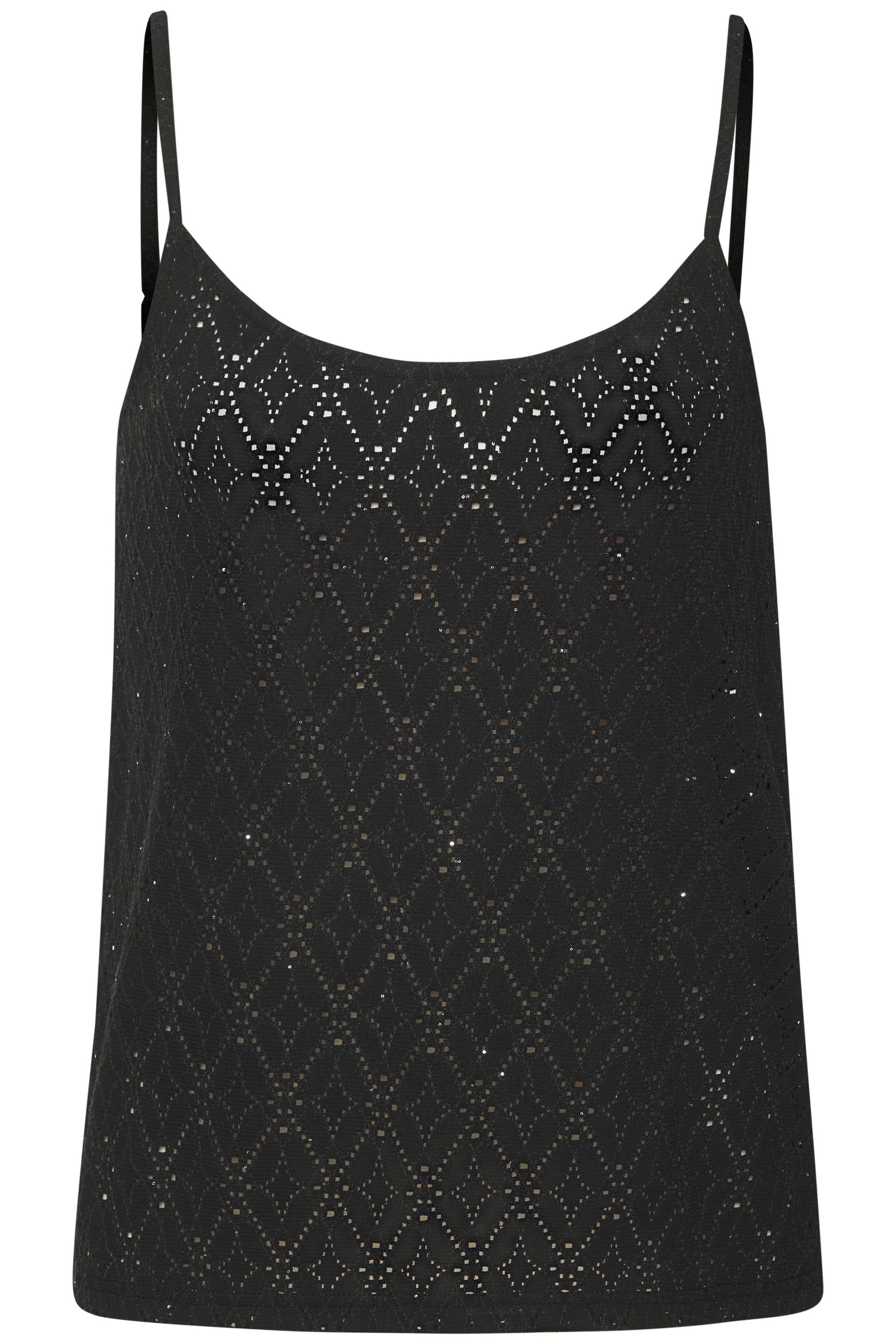 LASCANA Spaghettitop »mit funkelnden Pailetten« 2er-Pack,  aus hochwertiger Ajour-Qualität