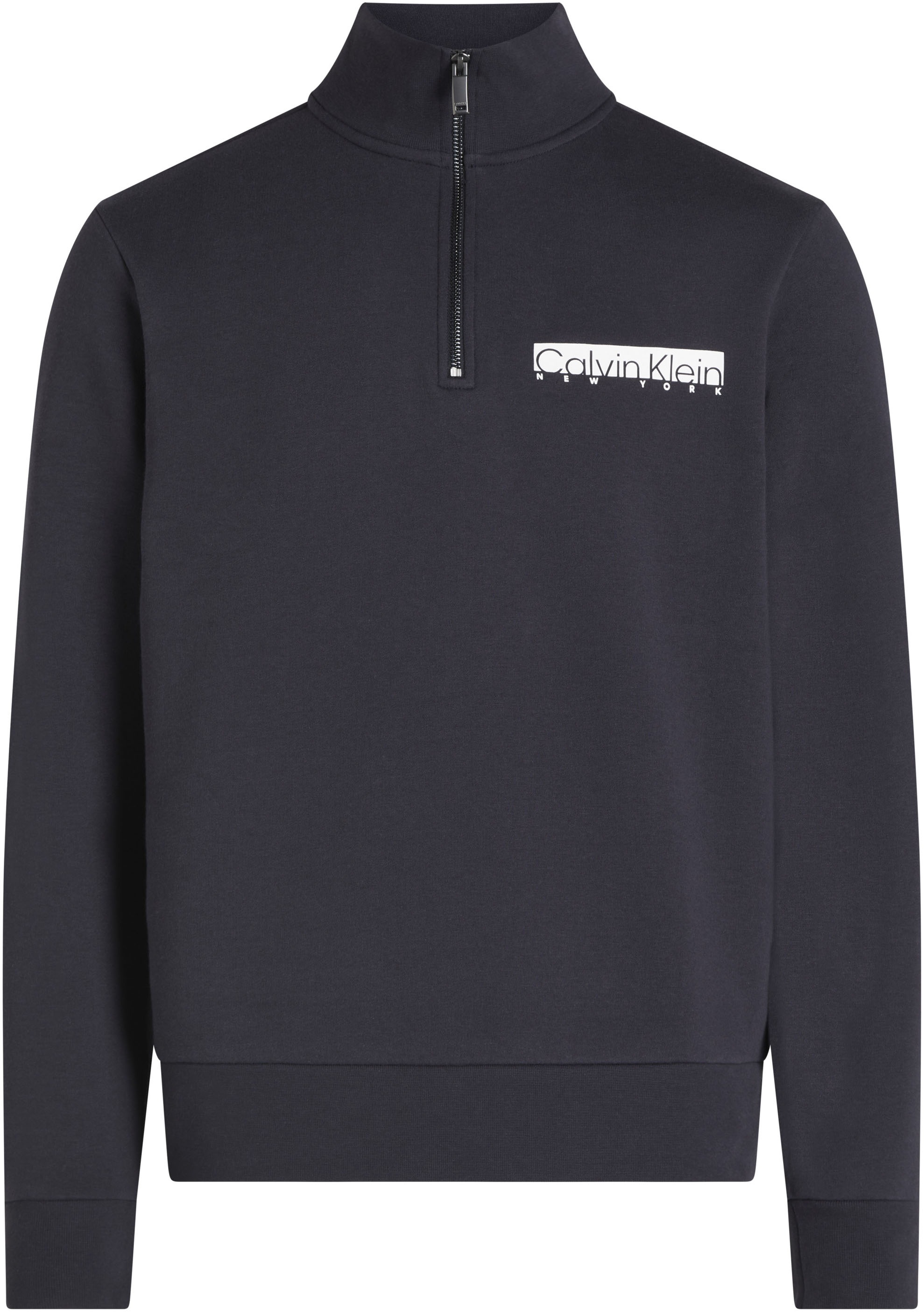 Calvin Klein Big&Tall Sweatshirt »BT_NY CHEST BOX LOGO Q-ZIP«, in Grossen Grössen mit Logoprint